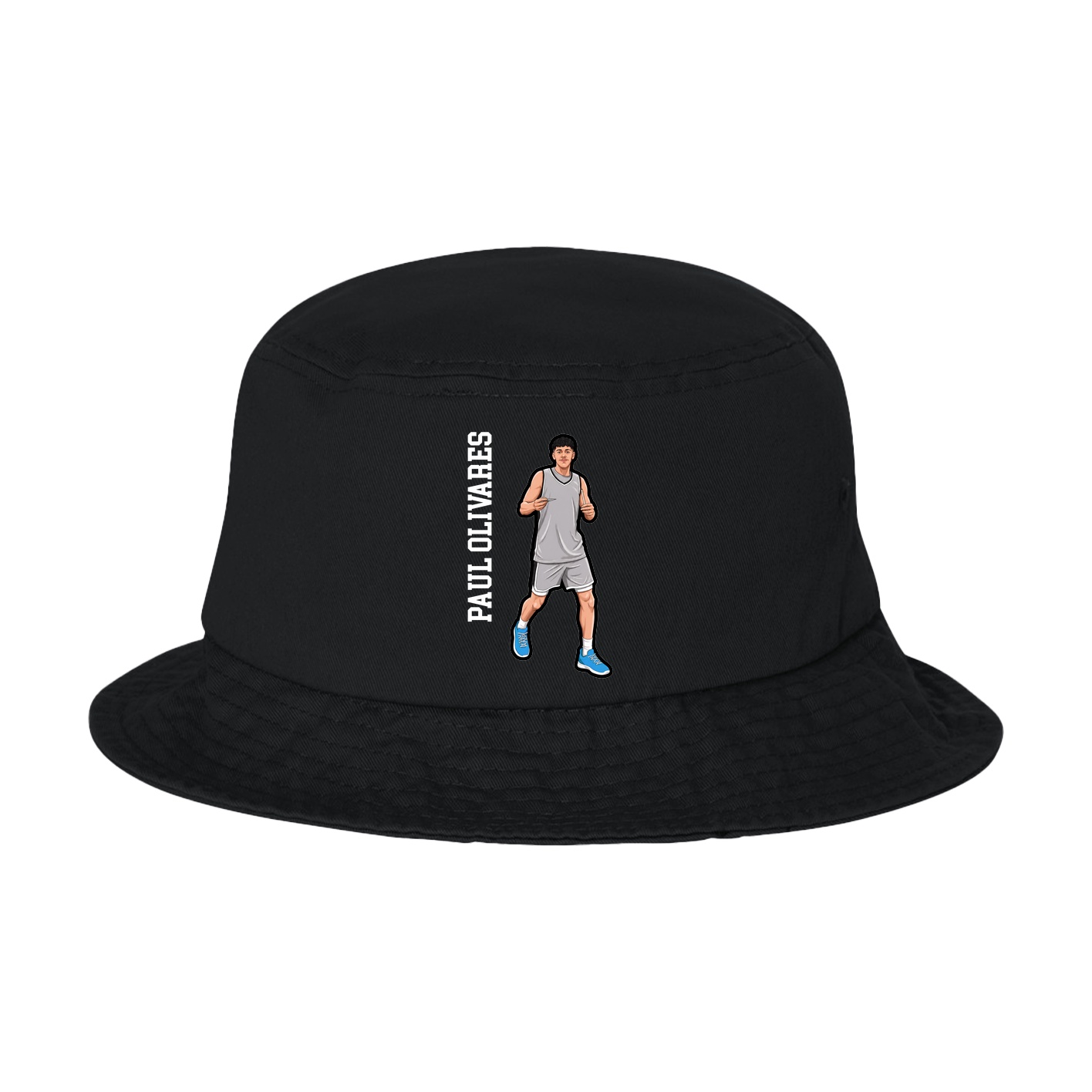 Bucket Cap — Name Vertical in Black