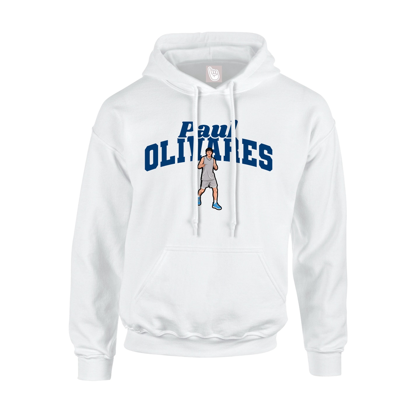 Hoodie — Signature Arch in White