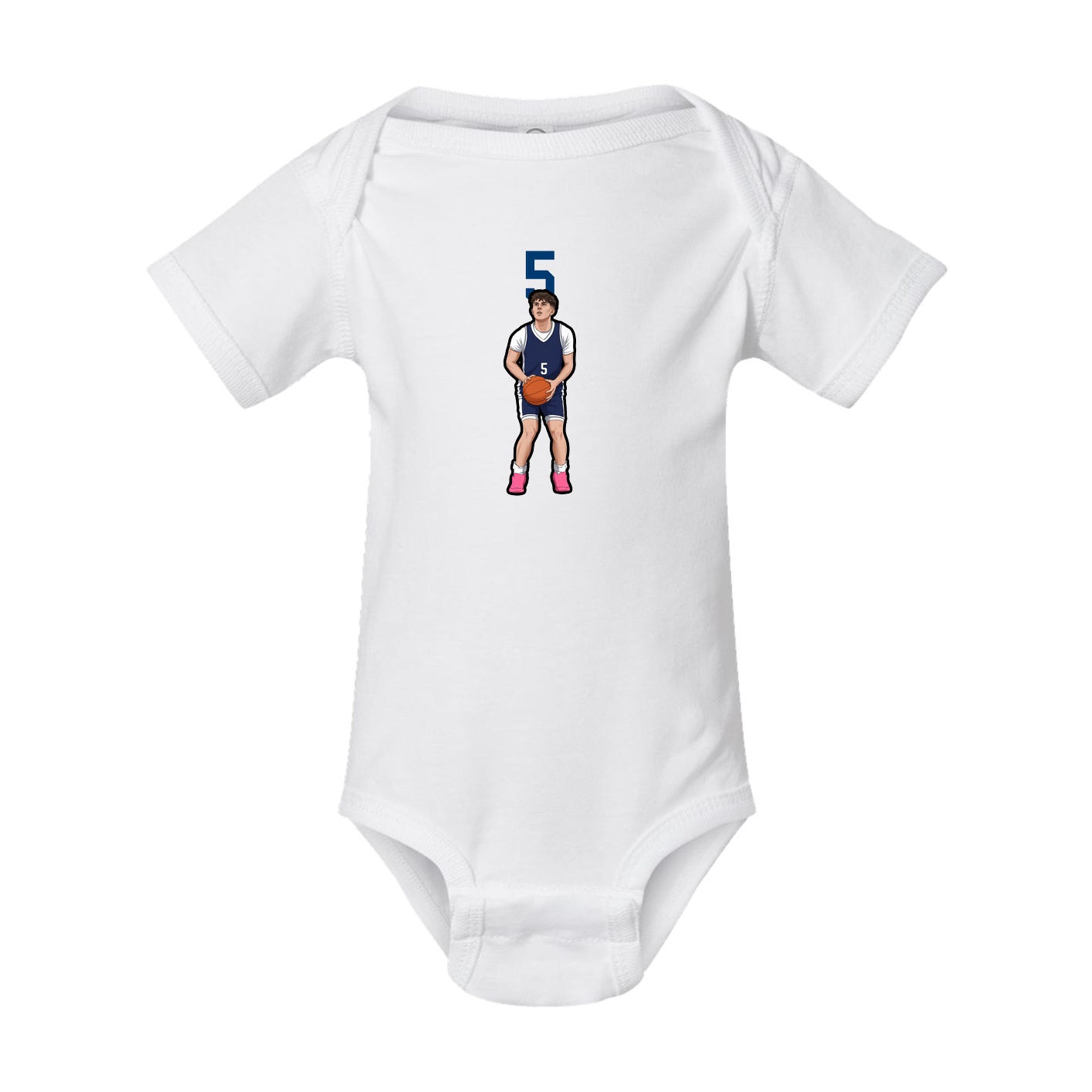 Baby Onesie — Number Top in White