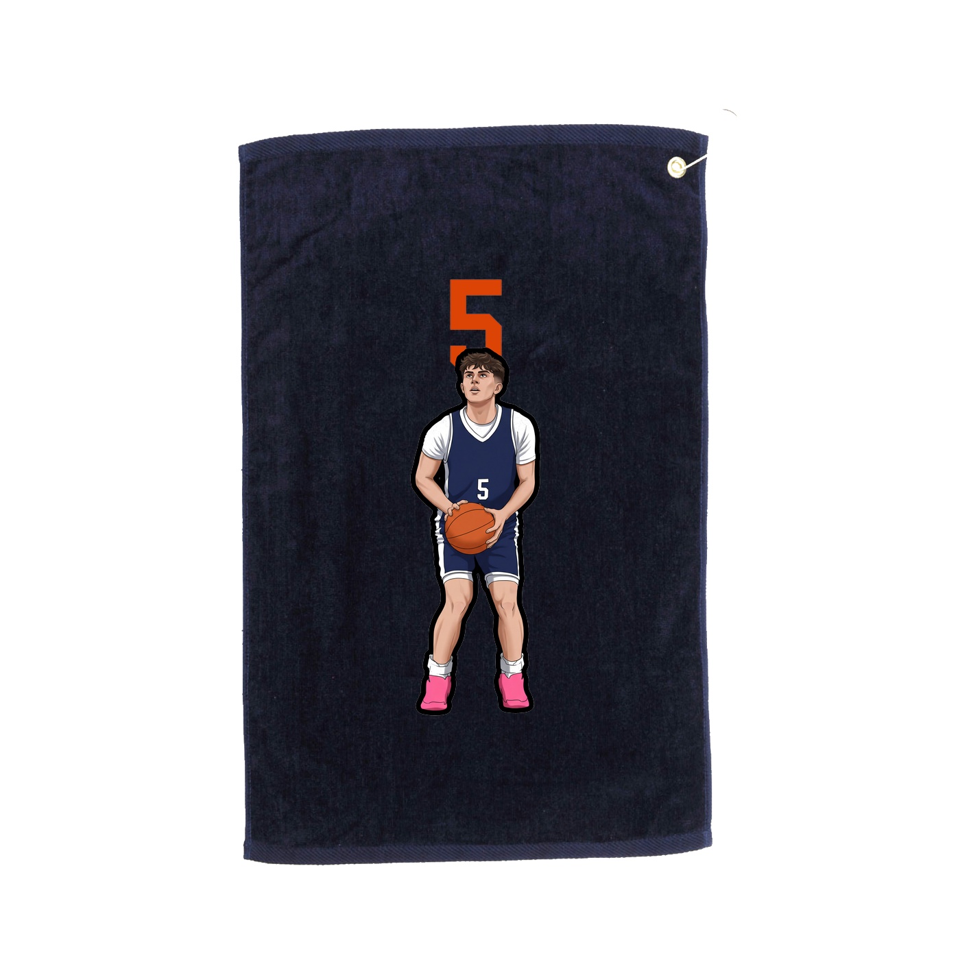 Golf Towel — Number Top in Navy