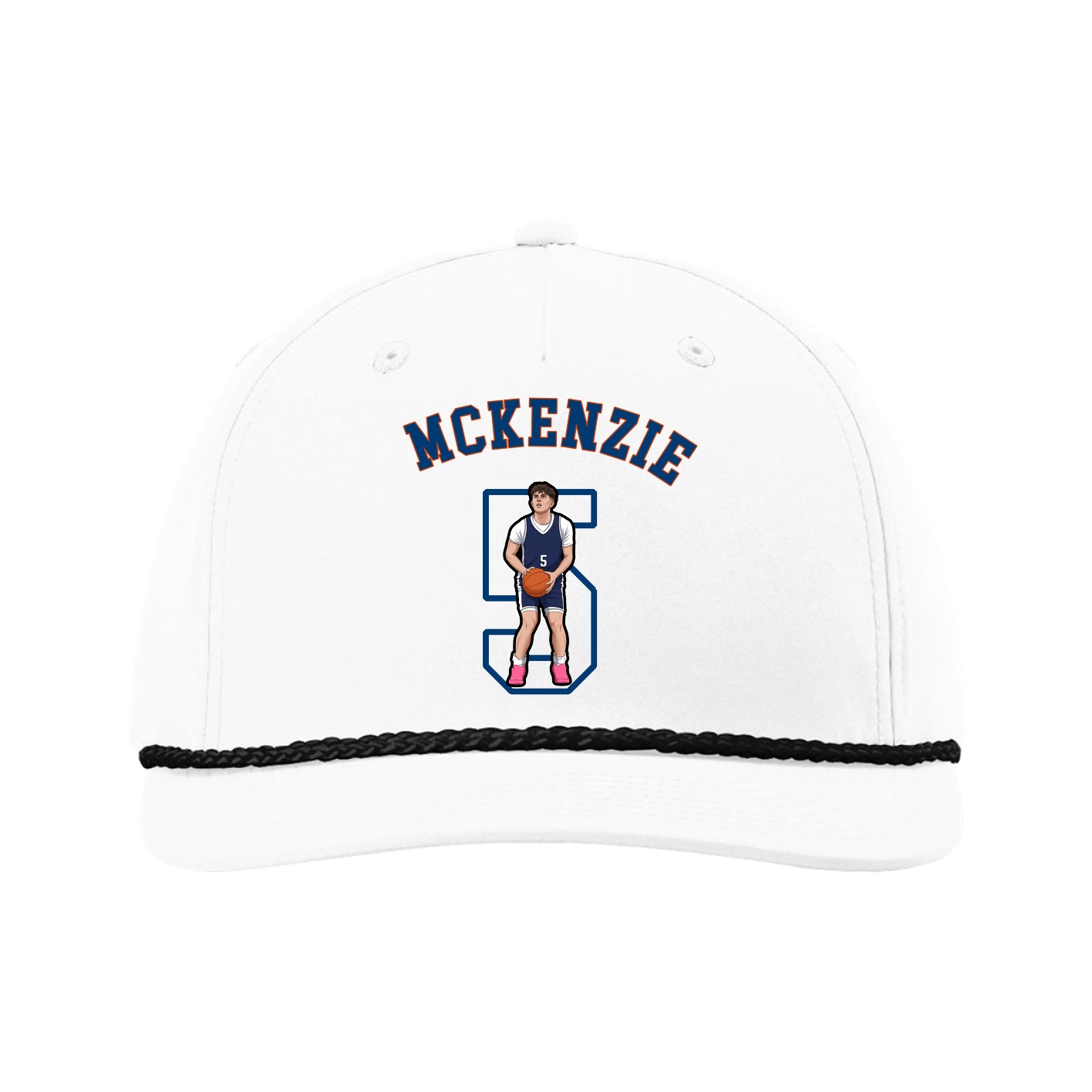 Five-Panel Classic Rope Cap — Shirsey Arch in White