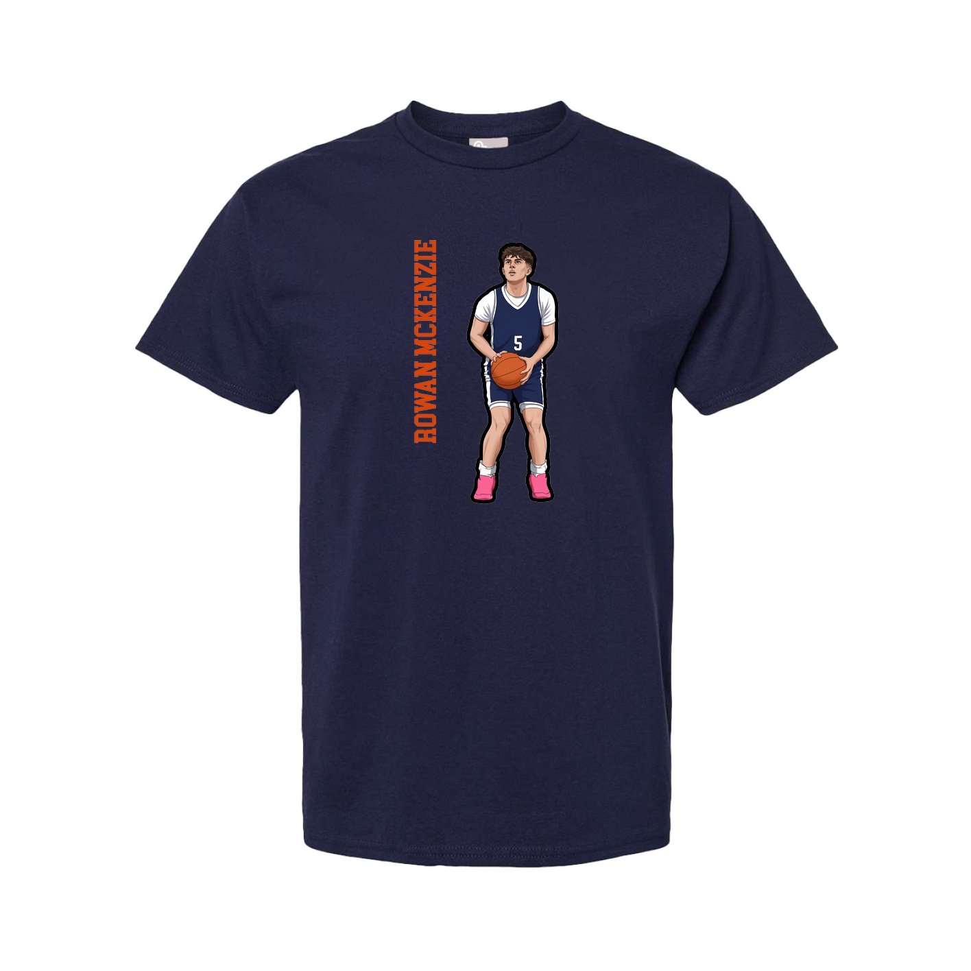 Tee — Name Vertical in Navy