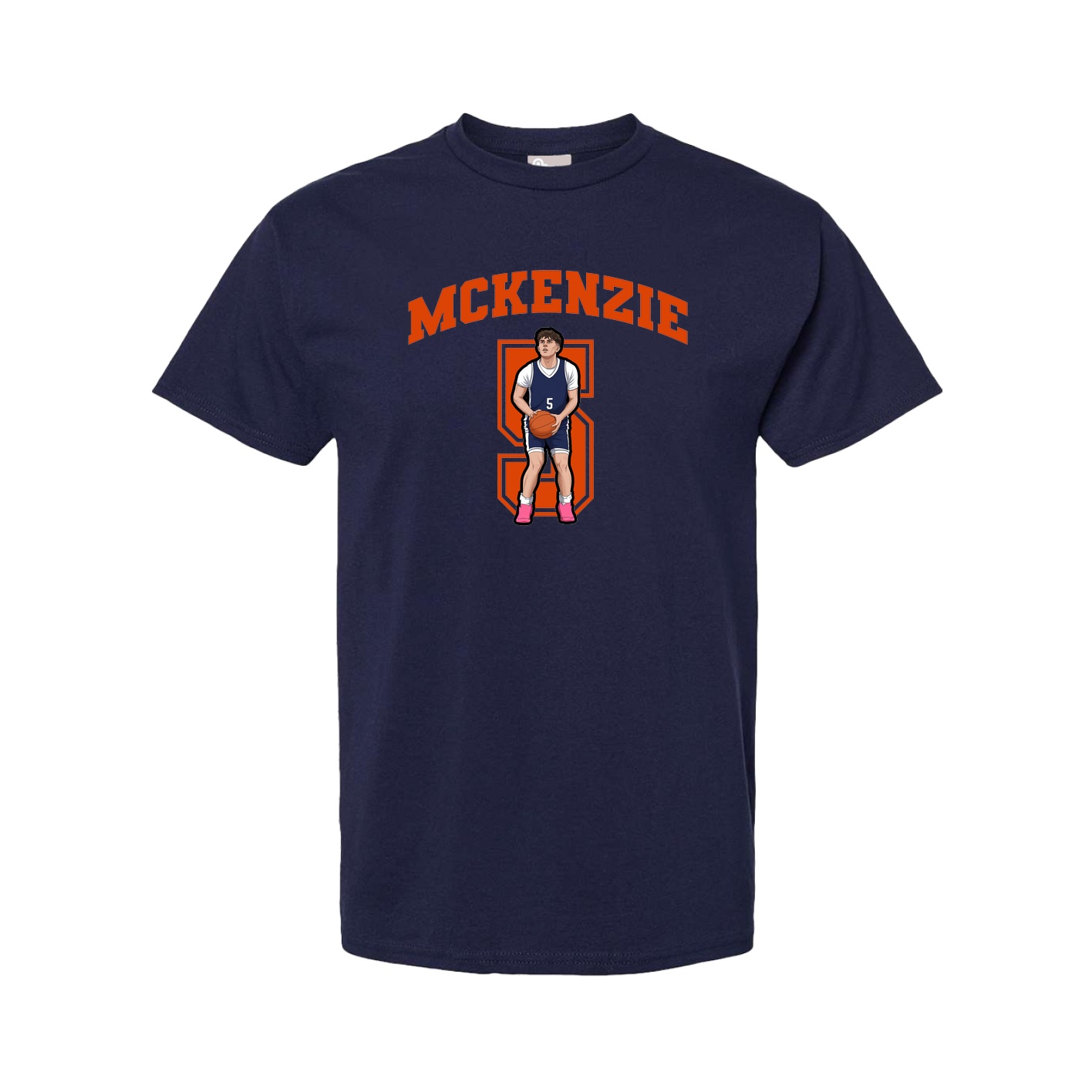 Youth Tee — Number in Navy