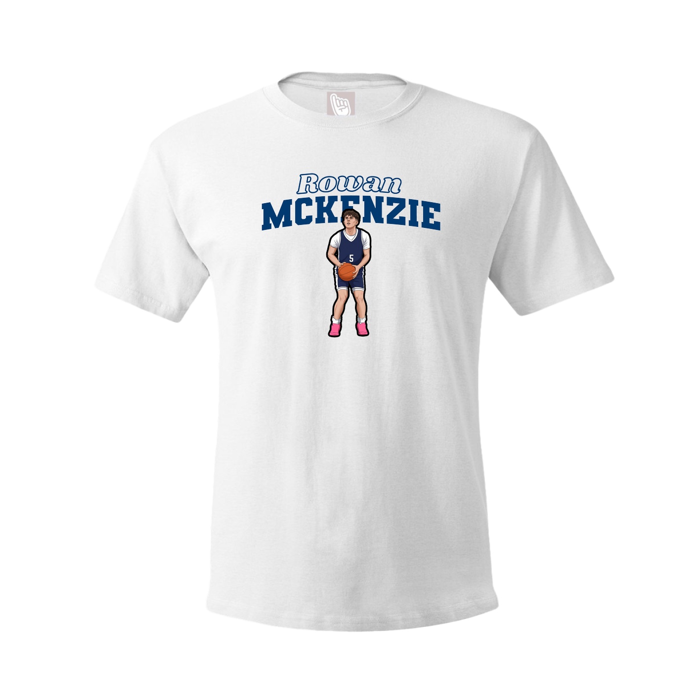 Youth Tee — Name Arch in White