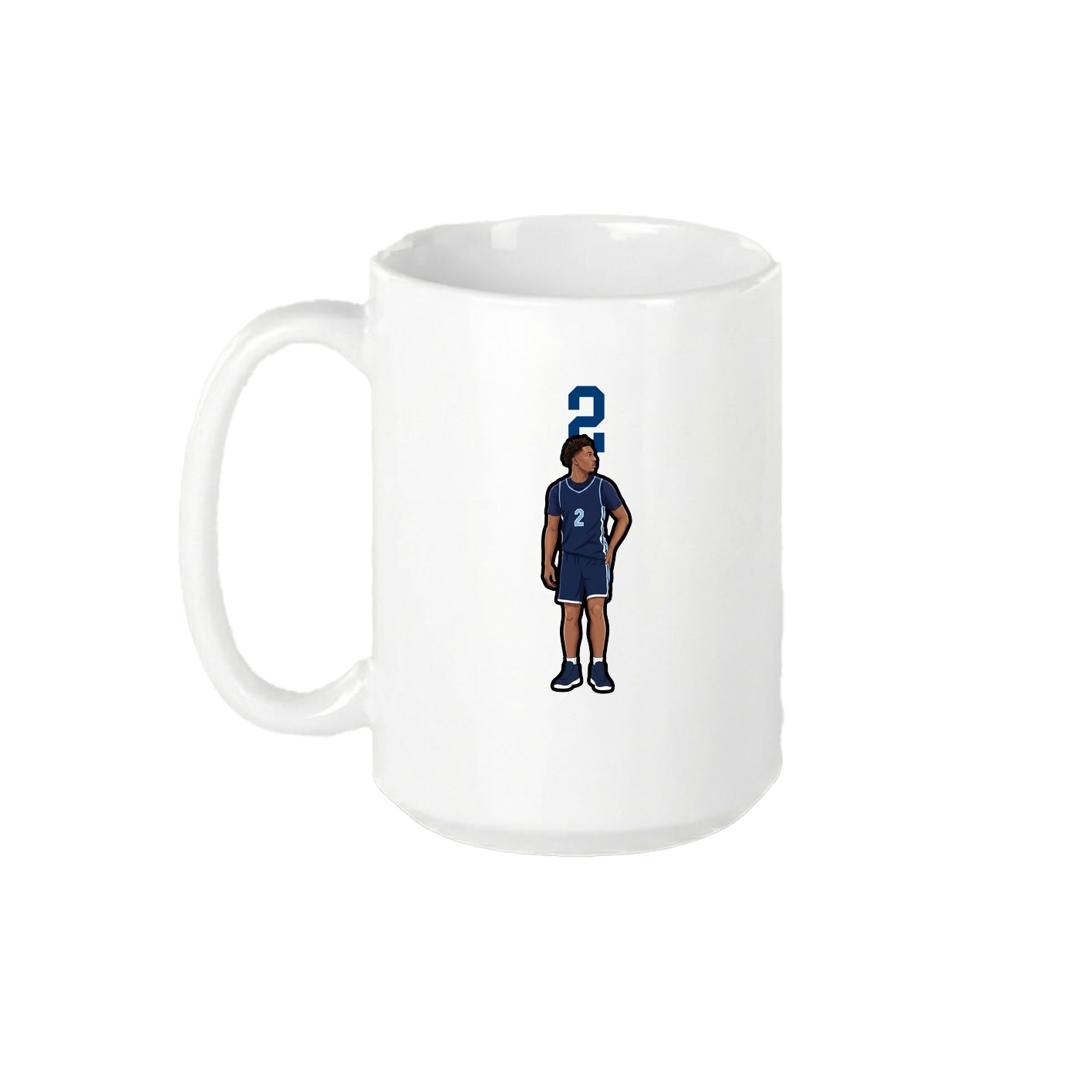15oz Coffee Mug — Number Top in White
