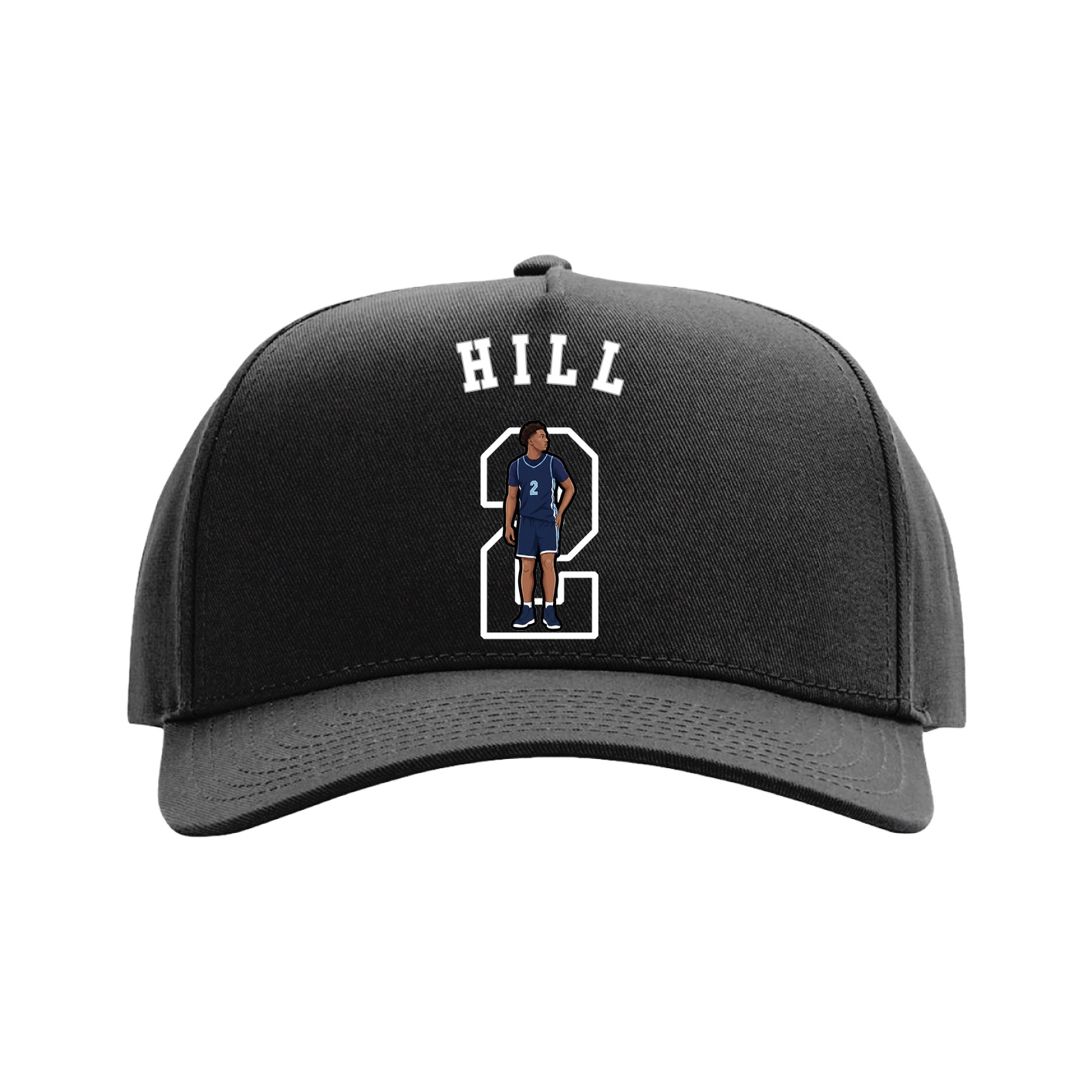 Full Fabric Five-Panel Champ Cap — Shirsey Arch in Black