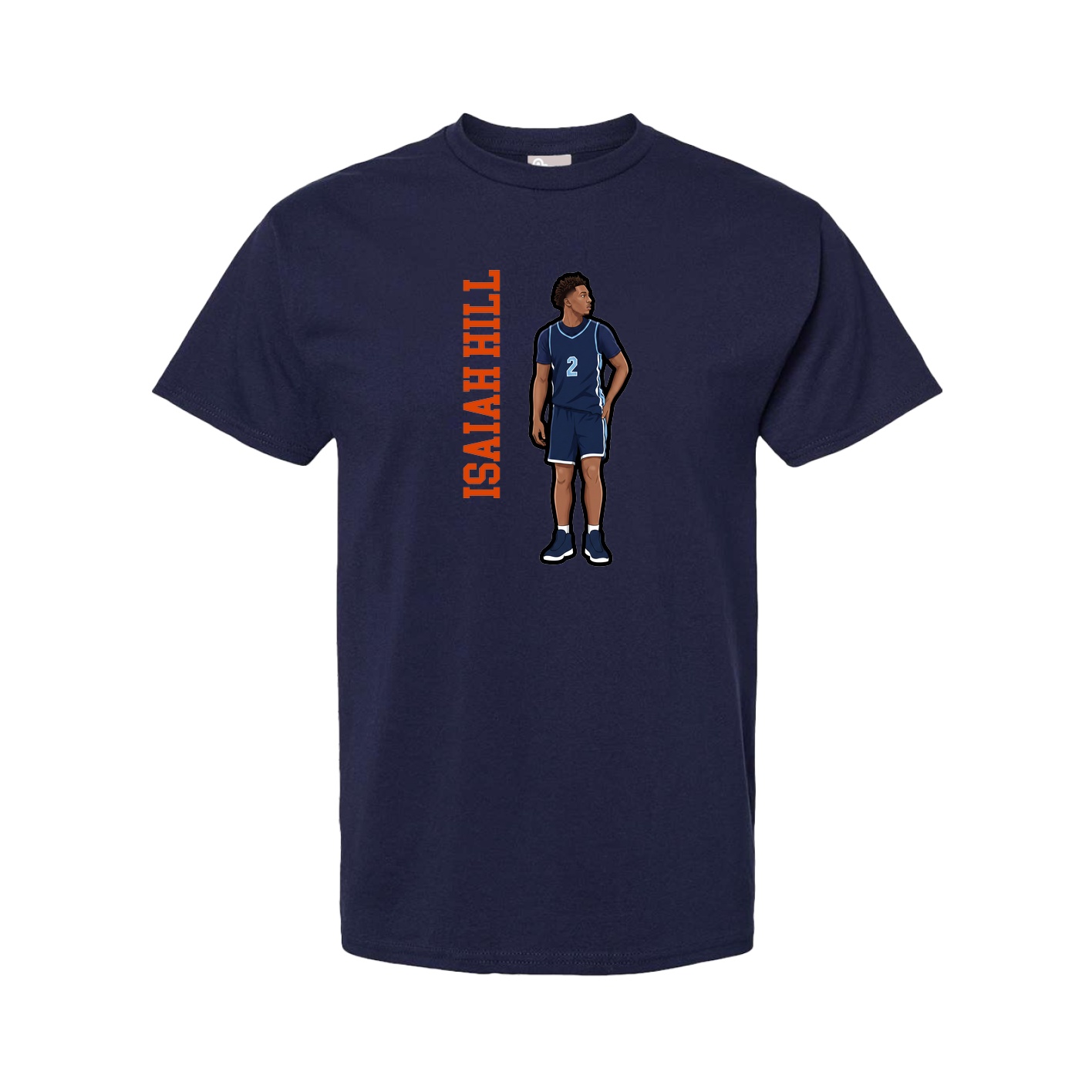 Tee — Name Vertical in Navy