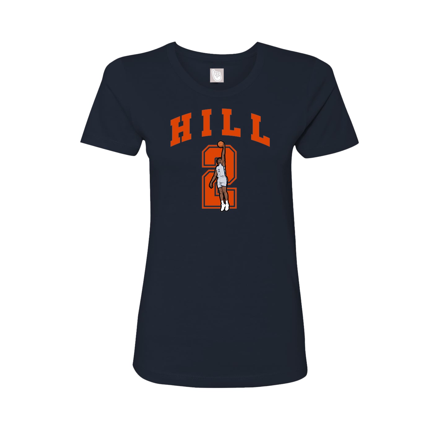 Fitted Women's Tee — Number in Navy