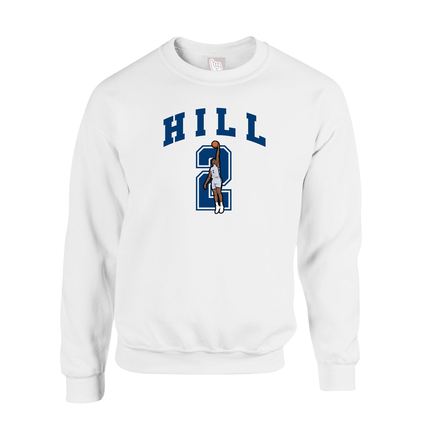 Fleece Crew — Number in White
