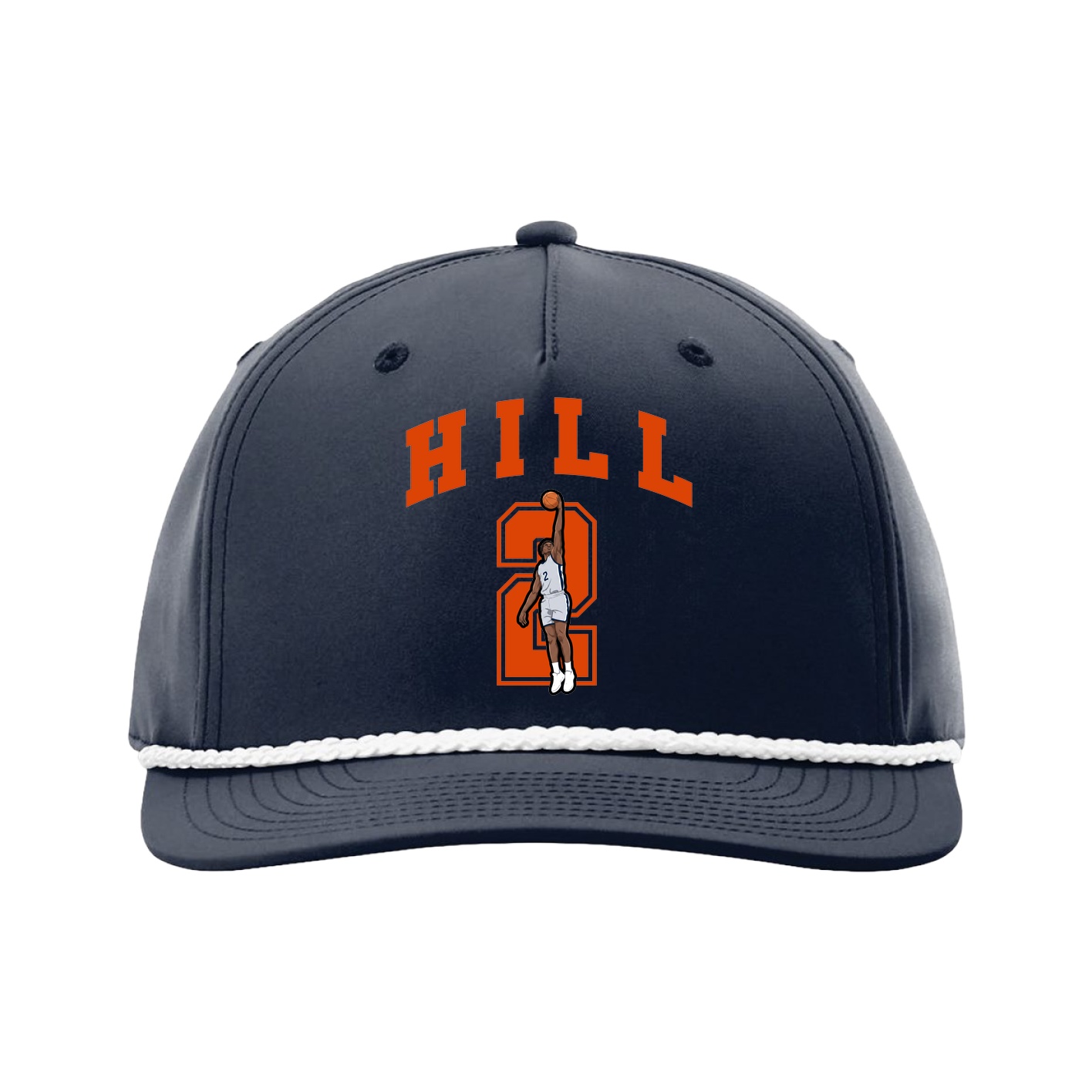 Five-Panel Classic Rope Cap — Number in Navy