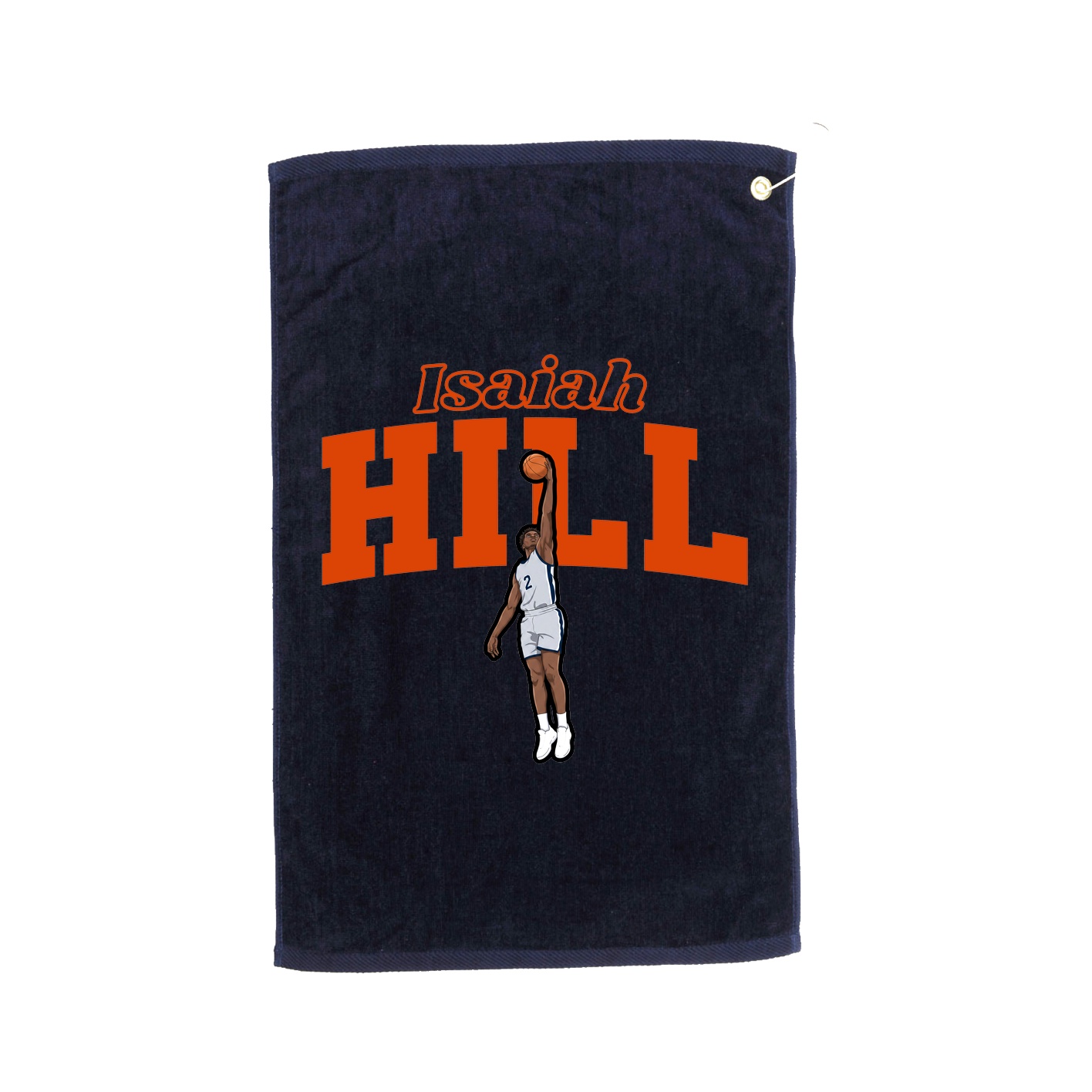 Golf Towel — Name Arch in Navy
