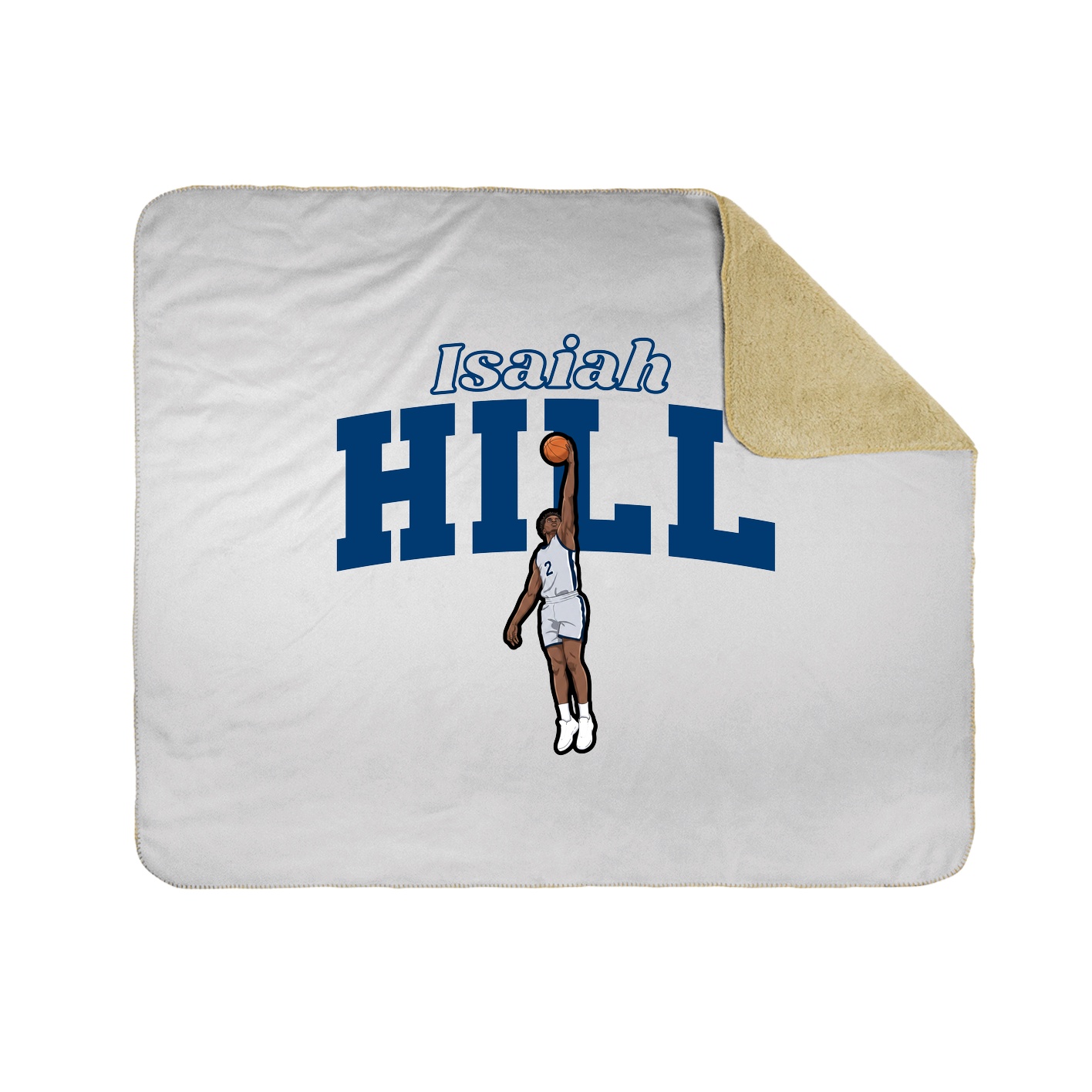 Throw Blanket — Name Arch in White