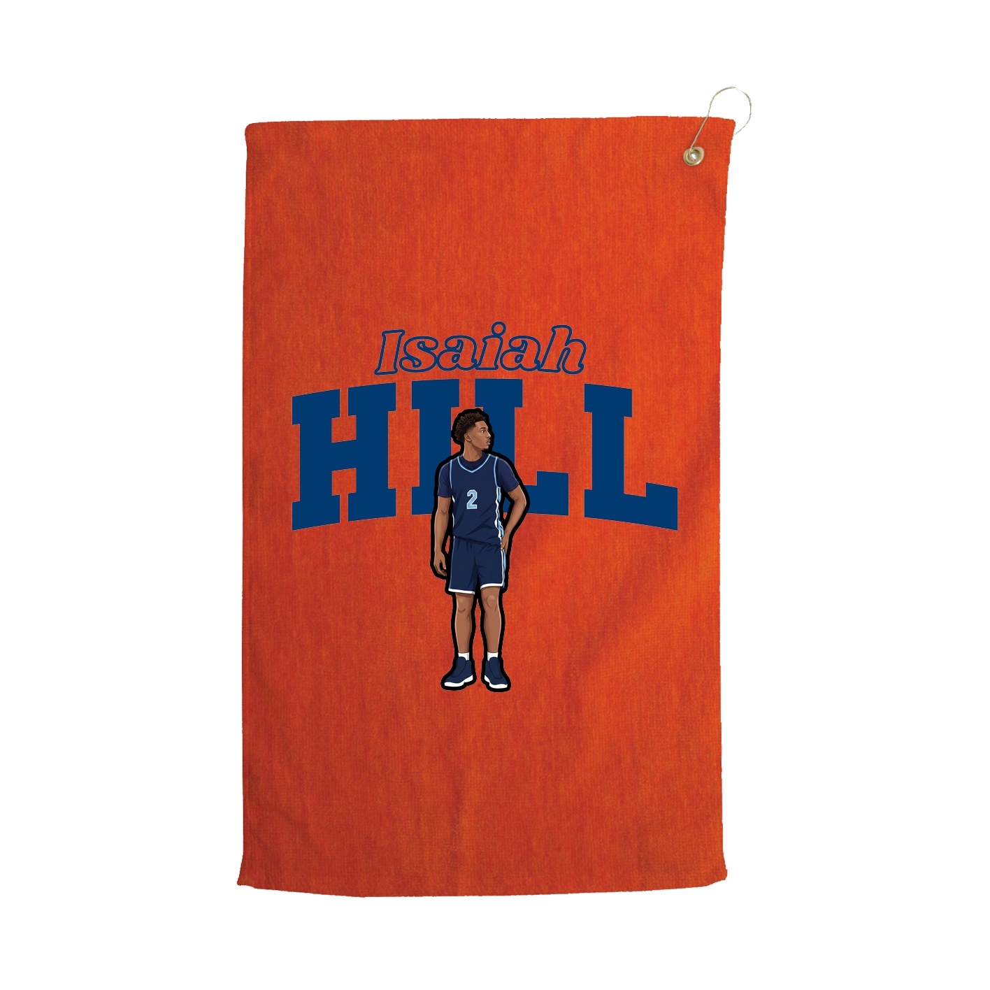 Golf Towel — Name Arch in Orange
