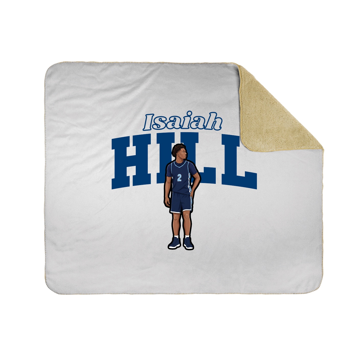 Throw Blanket — Name Arch in White
