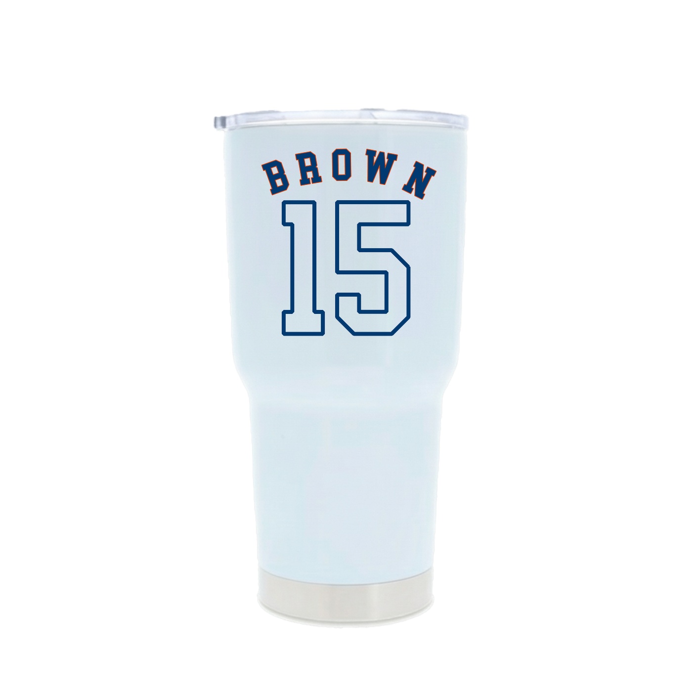 30oz Stainless Steel Tumbler — Shirsey Arch in White
