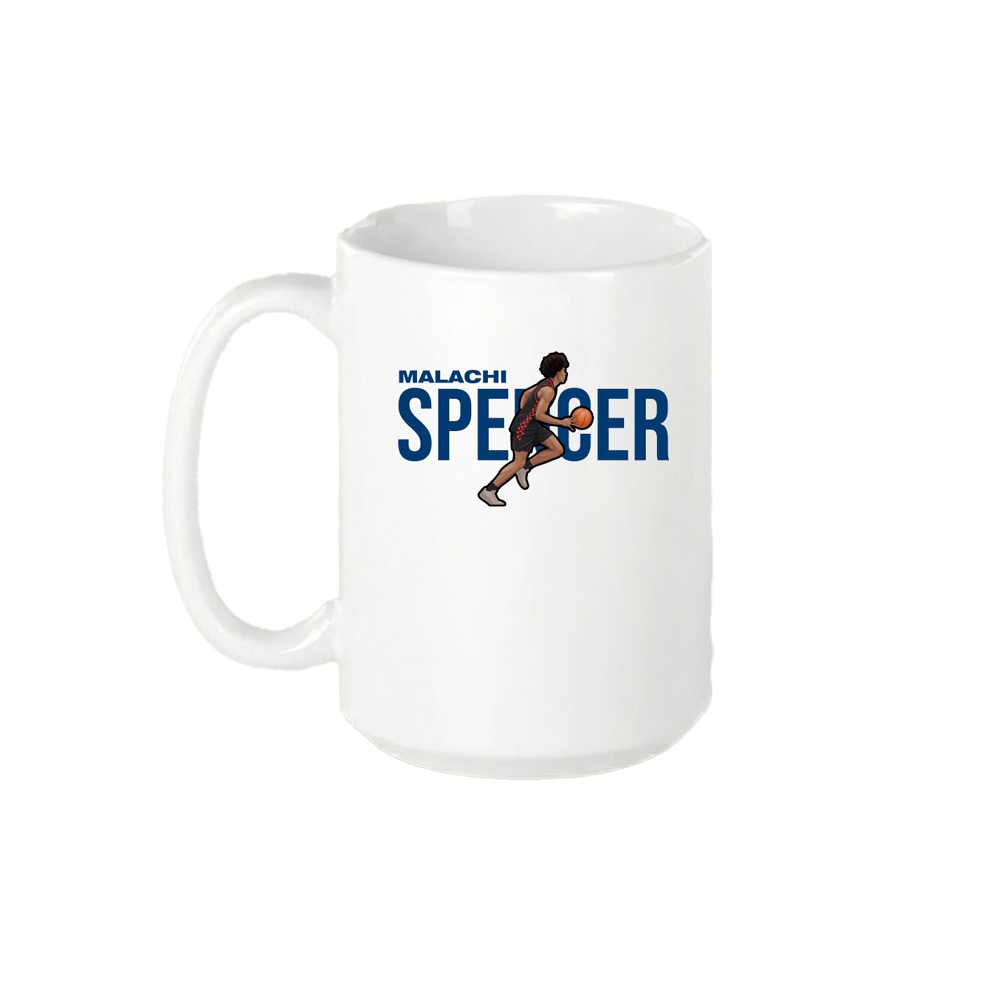 15oz Coffee Mug — Player Name in White