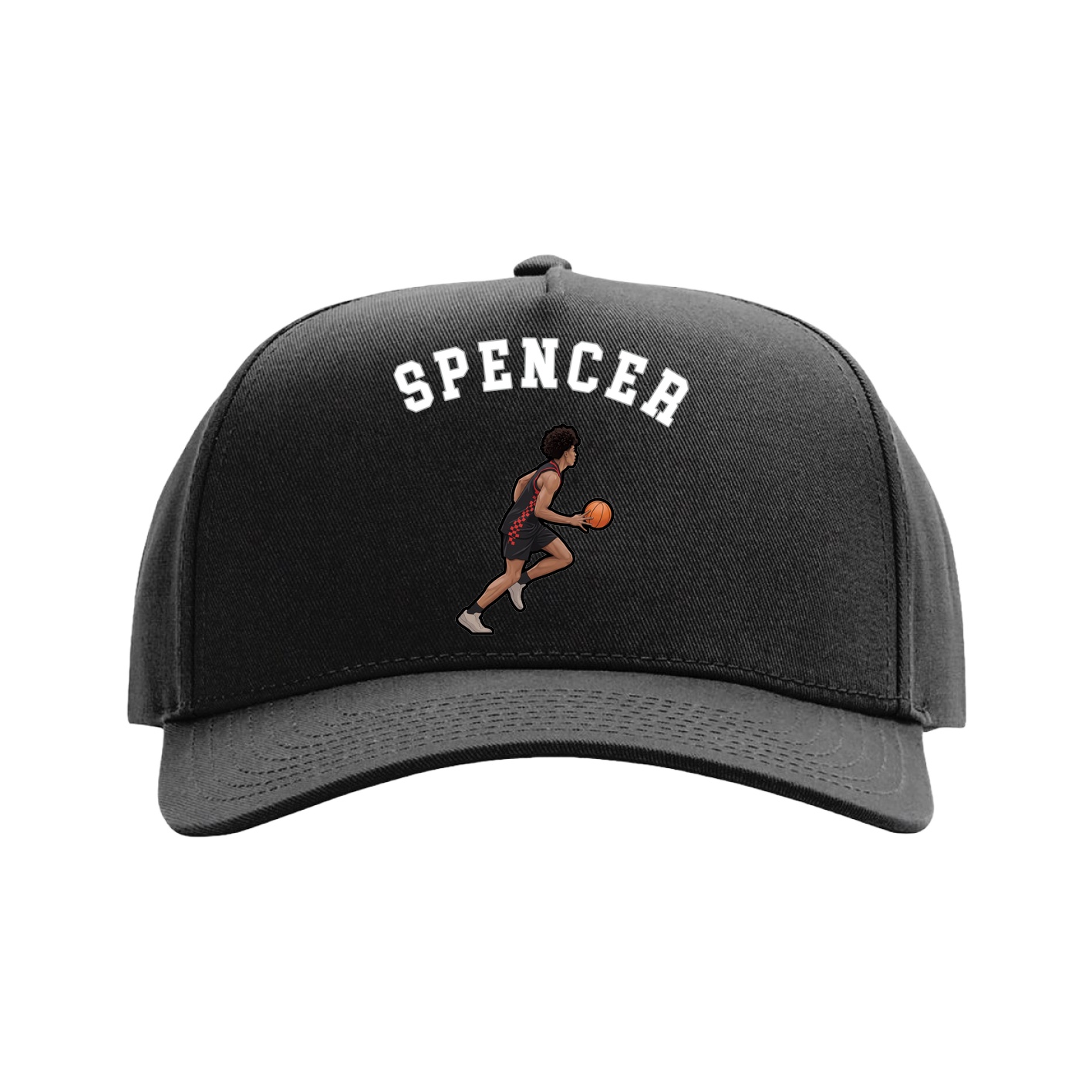 Full Fabric Five-Panel Champ Cap — Shirsey Arch in Black
