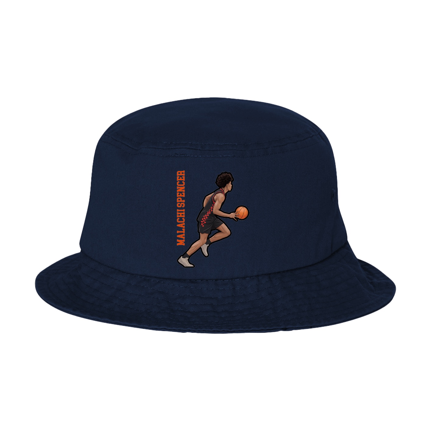 Bucket Cap — Name Vertical in Navy