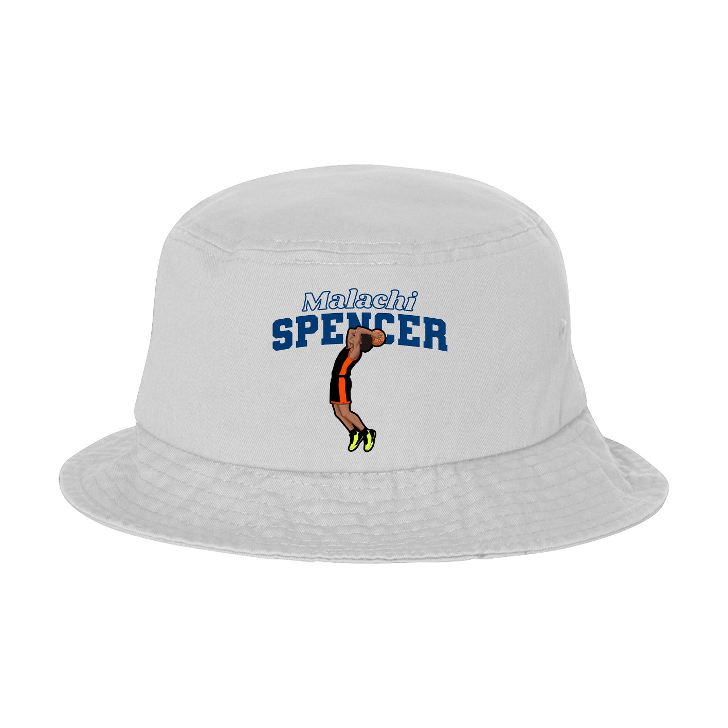 Bucket Cap — Name Arch in White