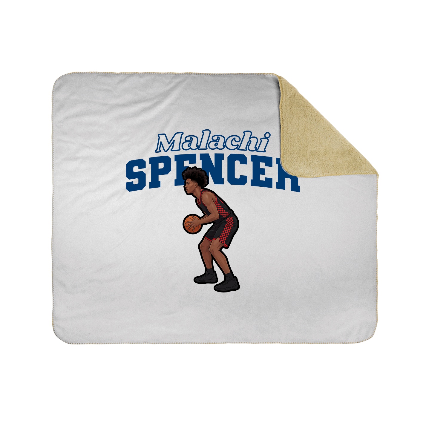 Throw Blanket — Name Arch in White