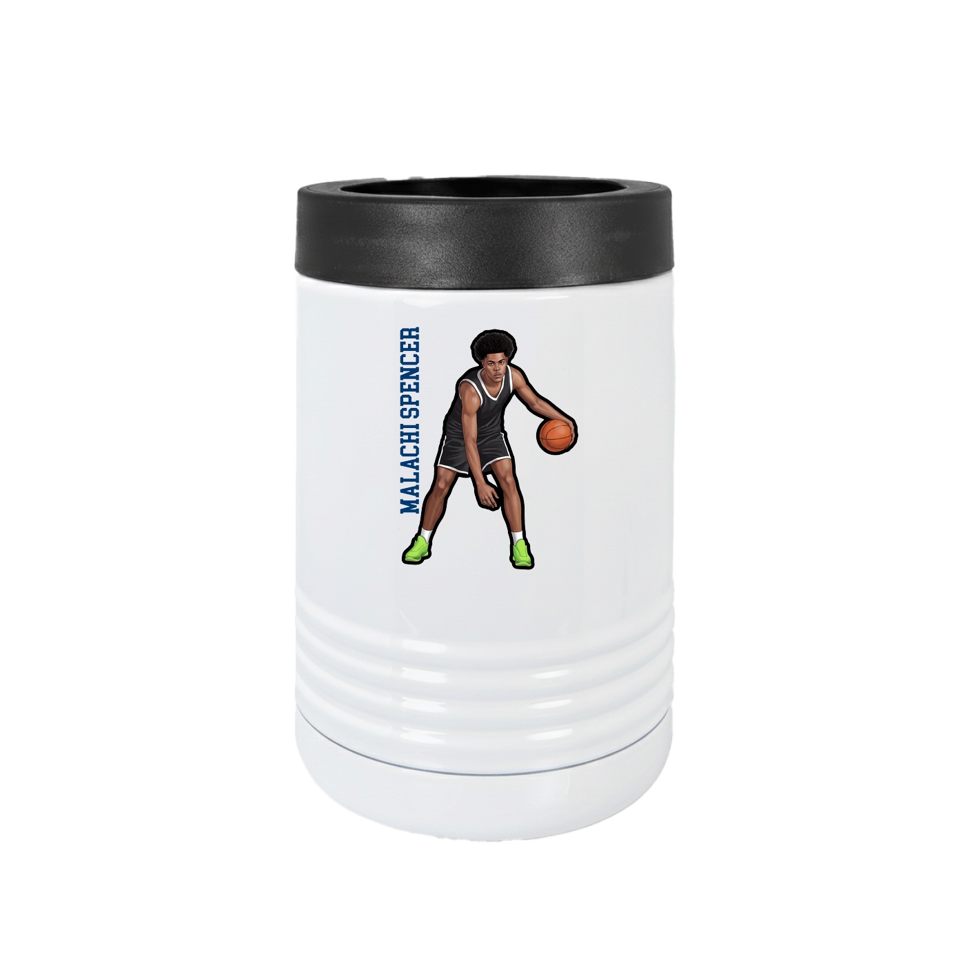 Beverage Holder — Name Vertical in White