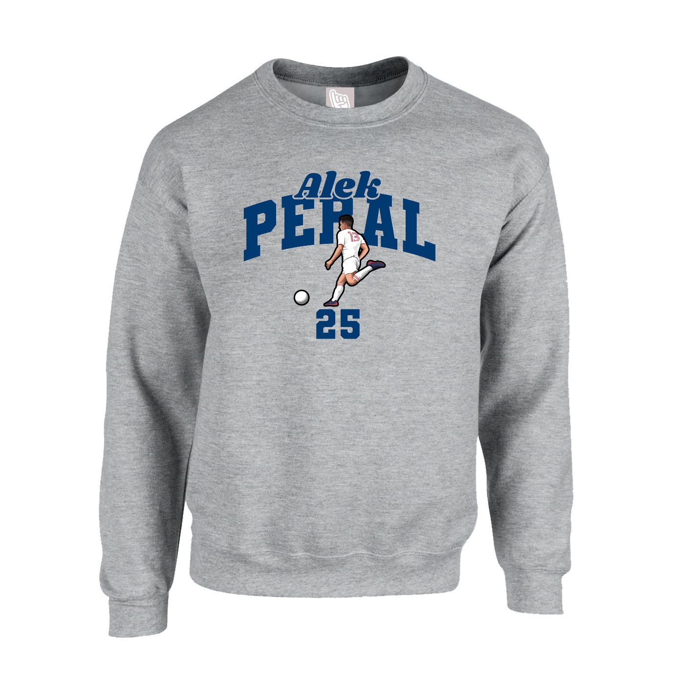 Fleece Crew — Signature Arch in Grey