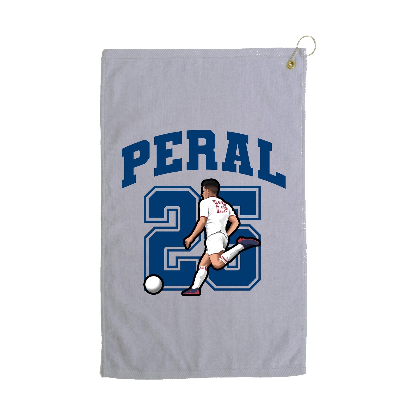 Golf Towel — Number in Grey