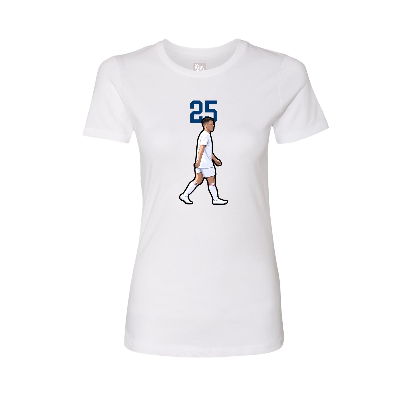 Fitted Women's Tee — Number Top in White