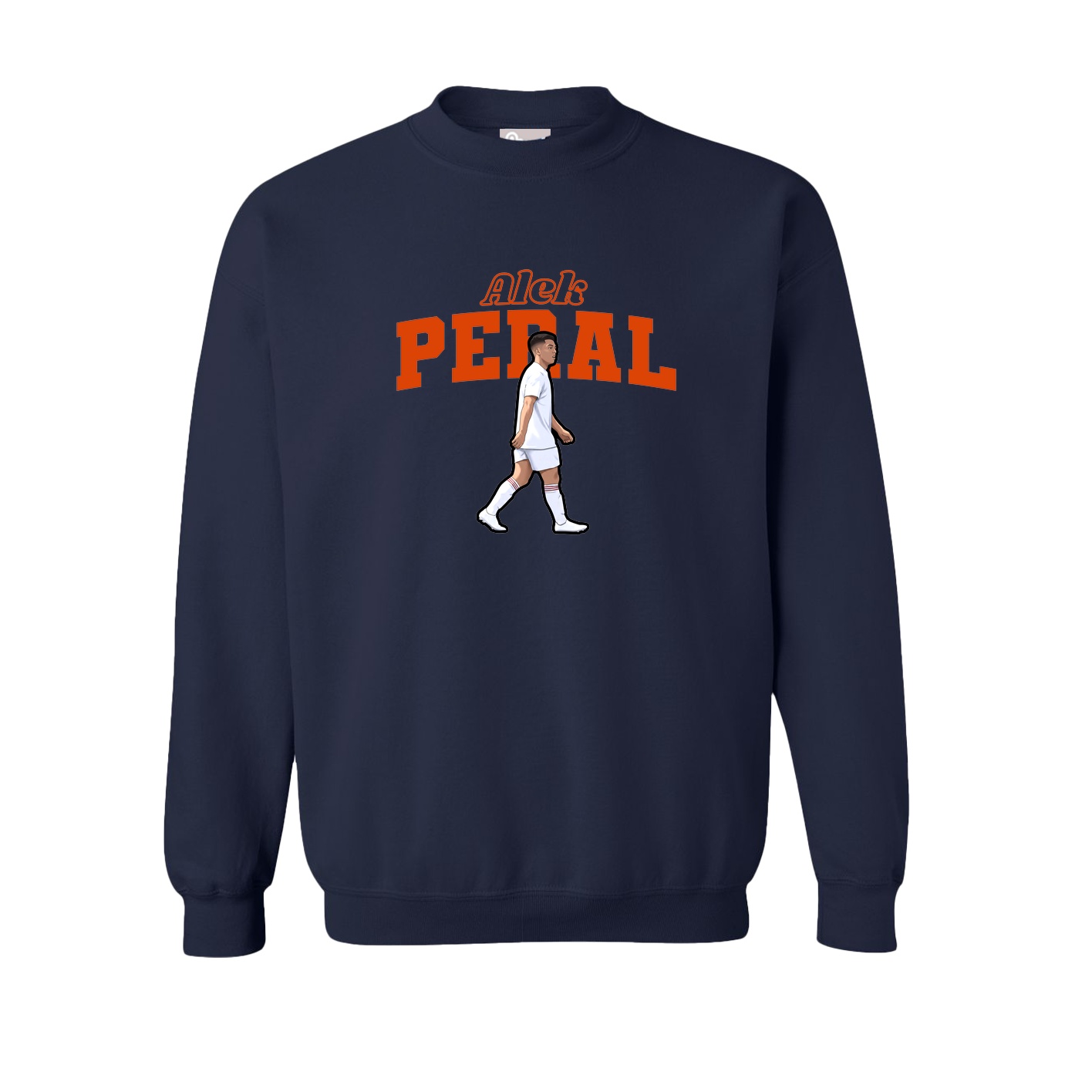 Fleece Crew — Name Arch in Navy