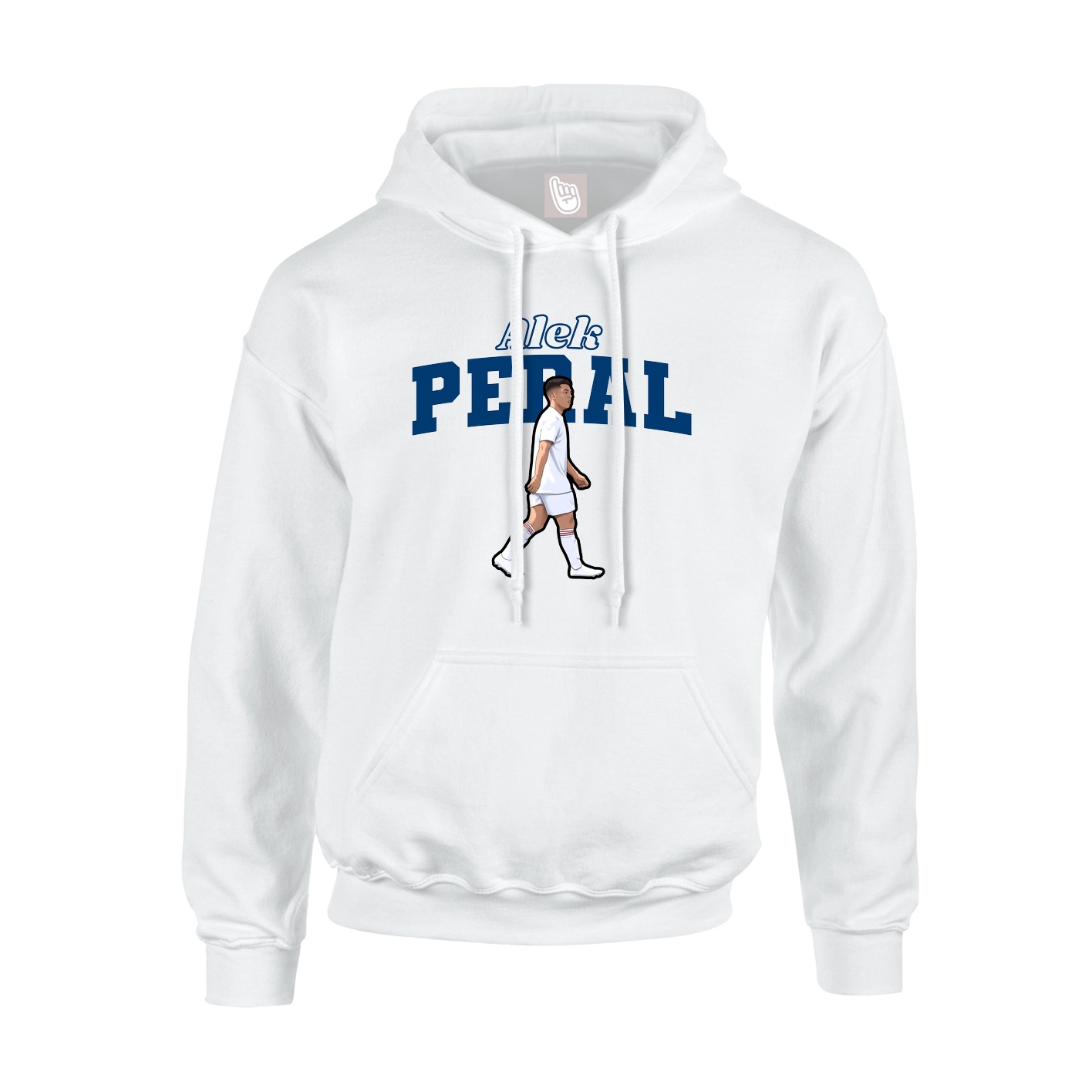Youth Hoodie — Name Arch in White