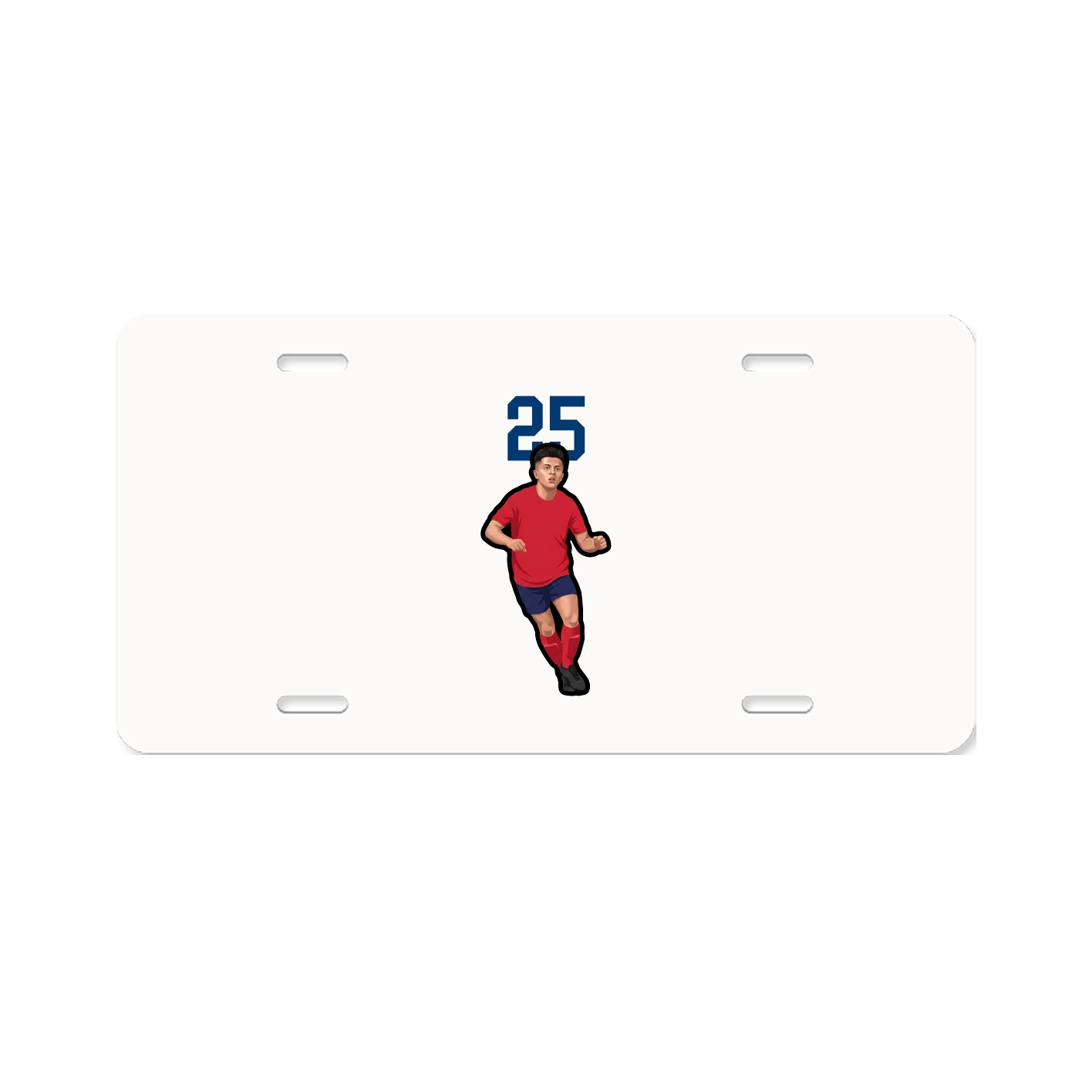 License Plate — Number Top in Classic