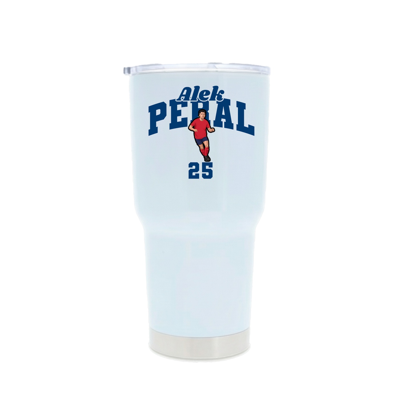 30oz Stainless Steel Tumbler — Signature Arch in White
