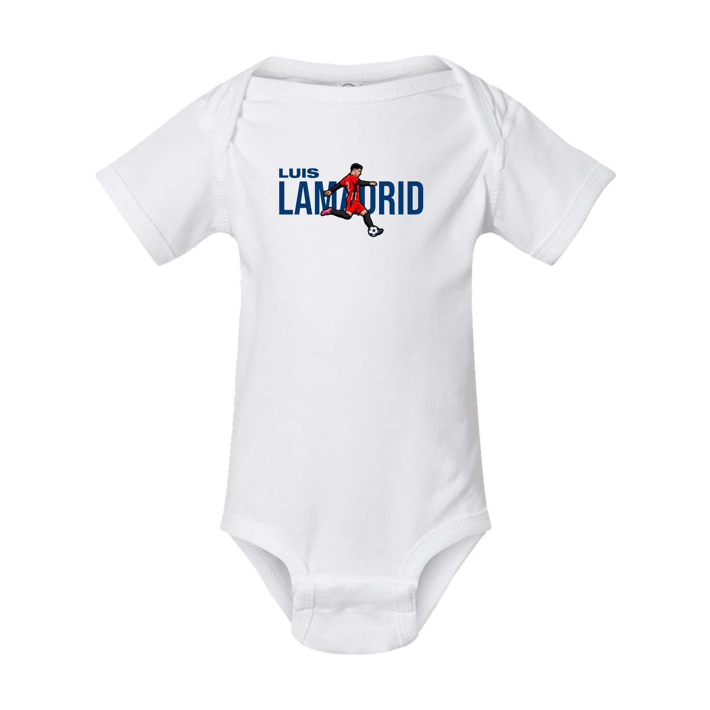 Baby Onesie — Player Name in White