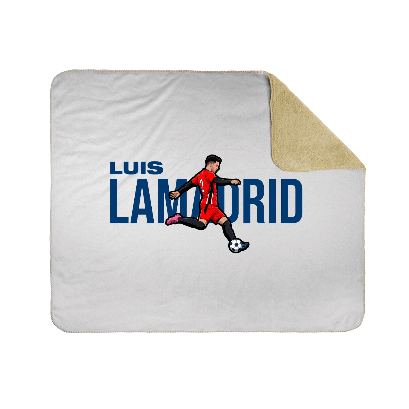 Throw Blanket — Player Name in White