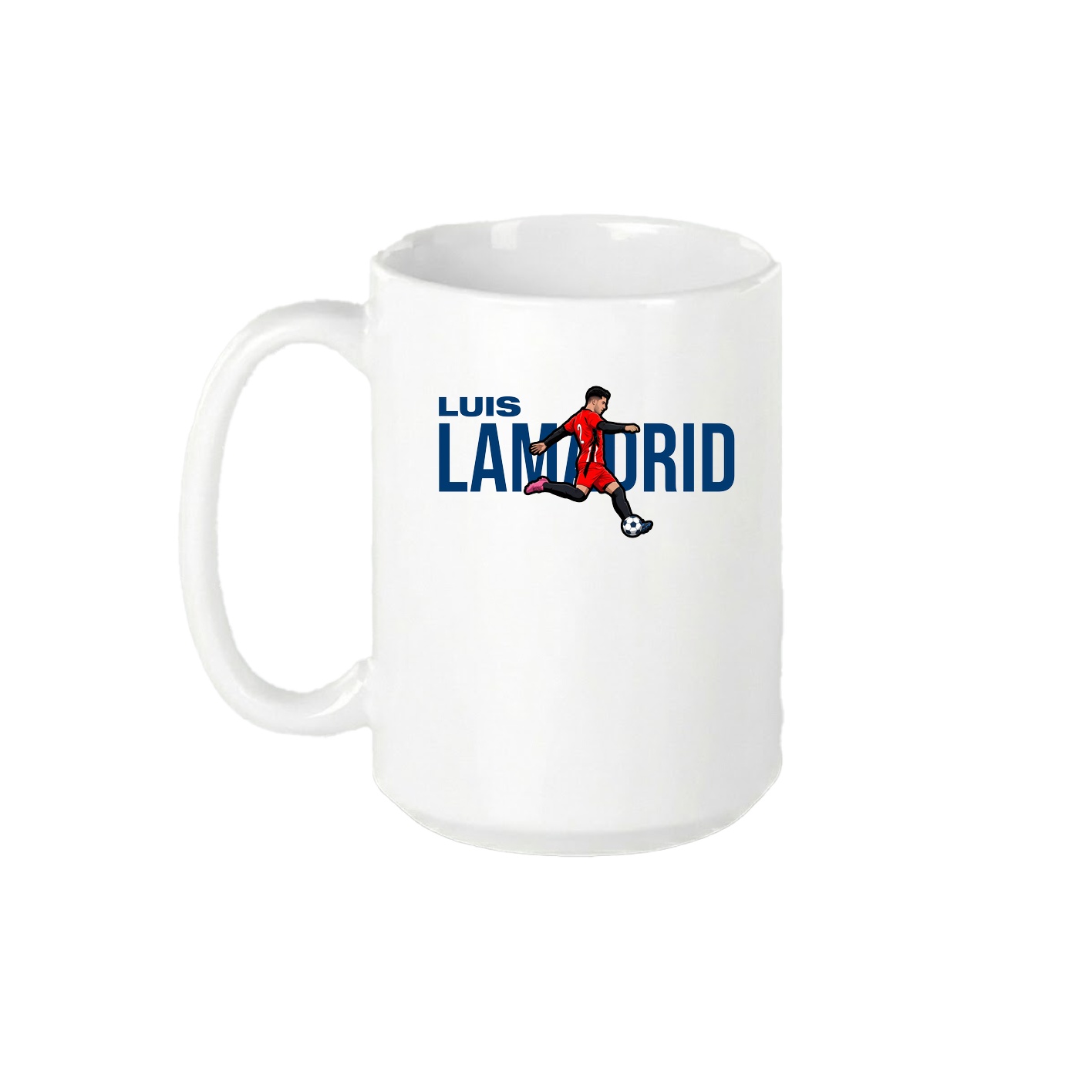 15oz Coffee Mug — Player Name in White
