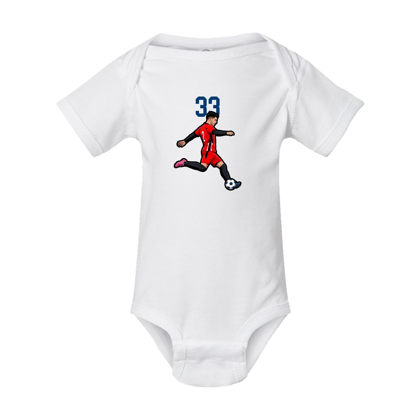 Baby Onesie — Number Top in White