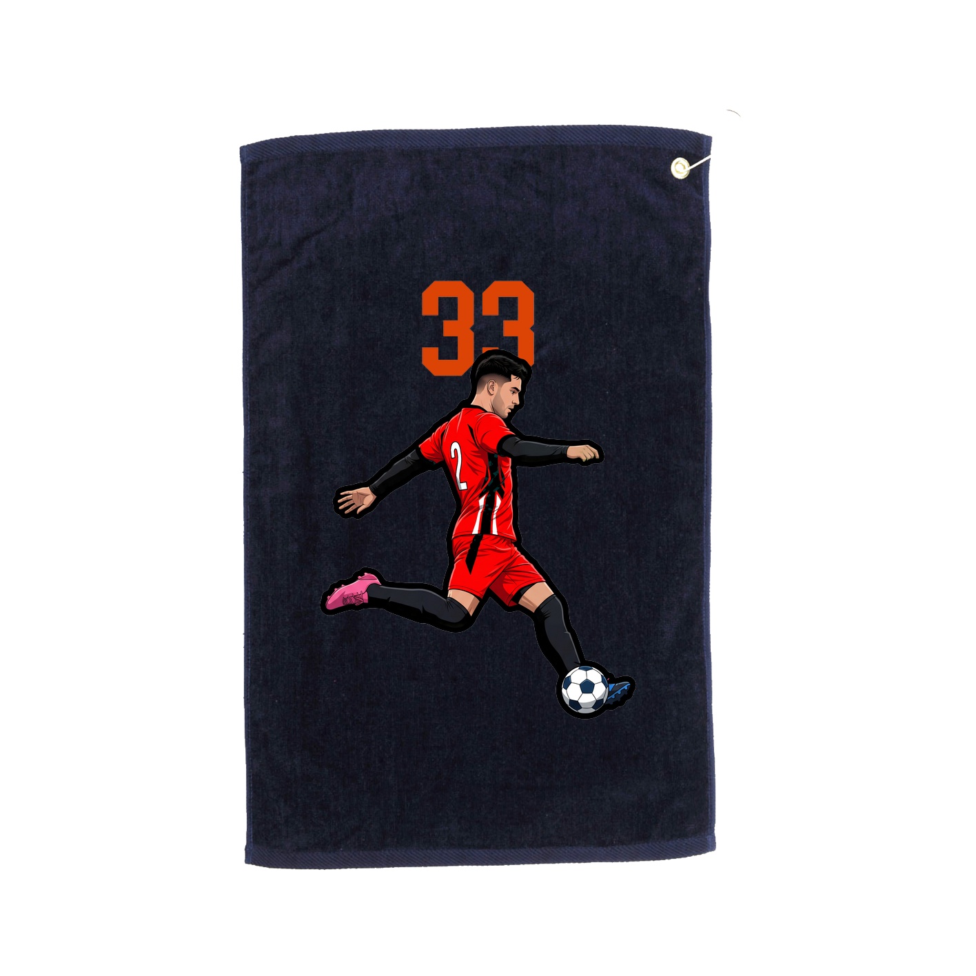Golf Towel — Number Top in Navy