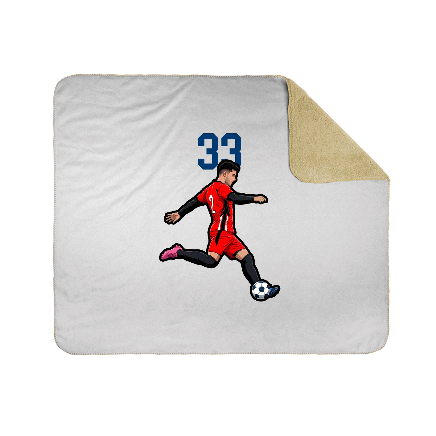 Throw Blanket — Number Top in White