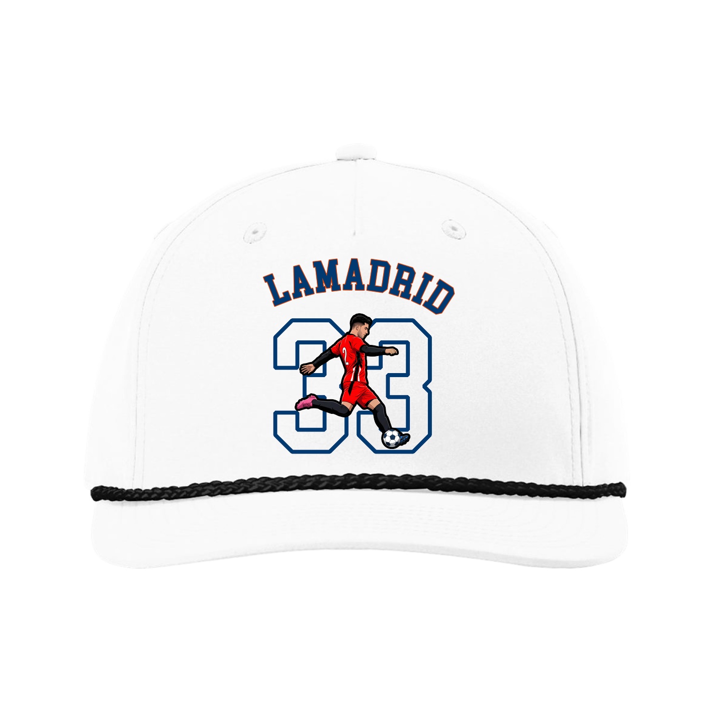 Five-Panel Classic Rope Cap — Shirsey Arch in White