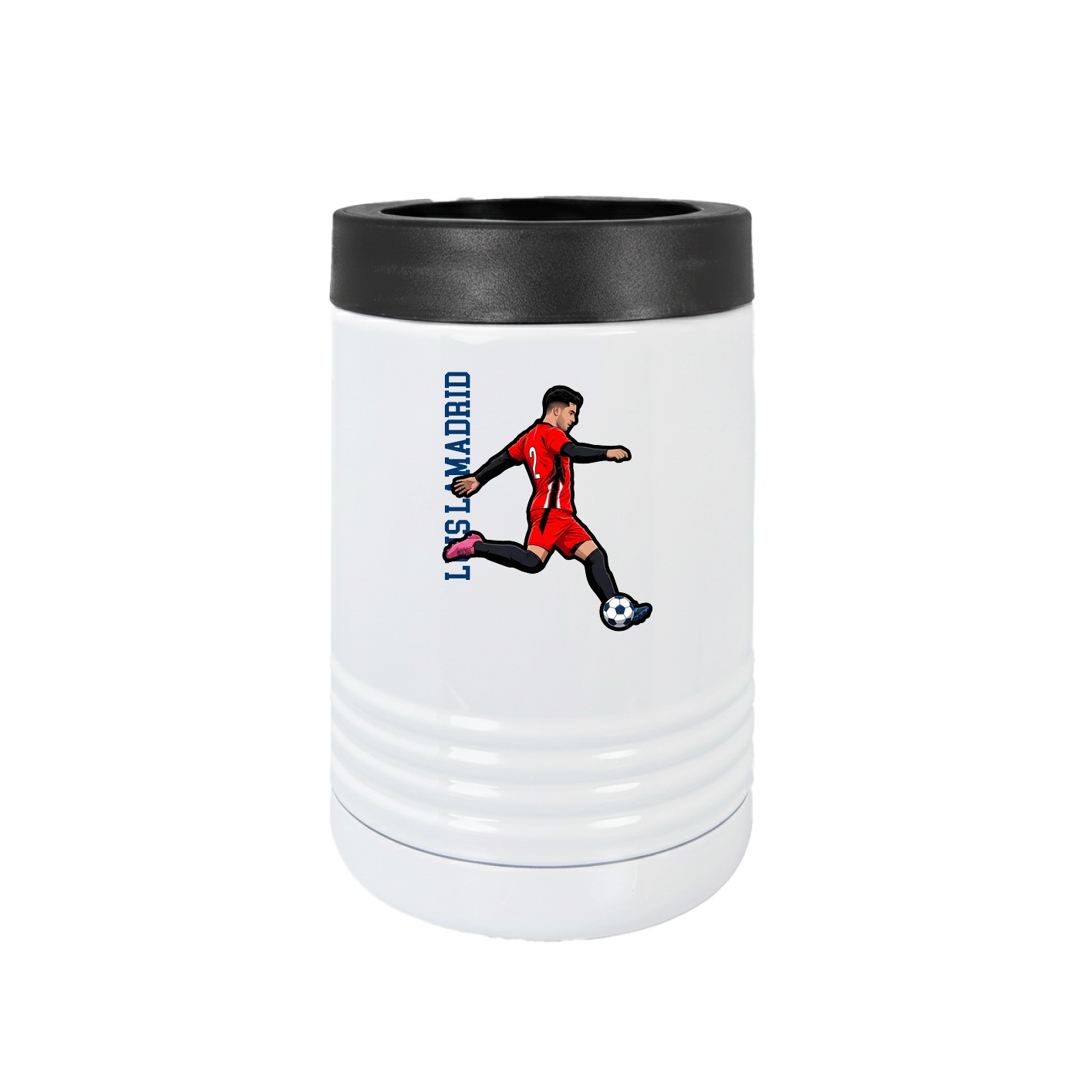 Beverage Holder — Name Vertical in White