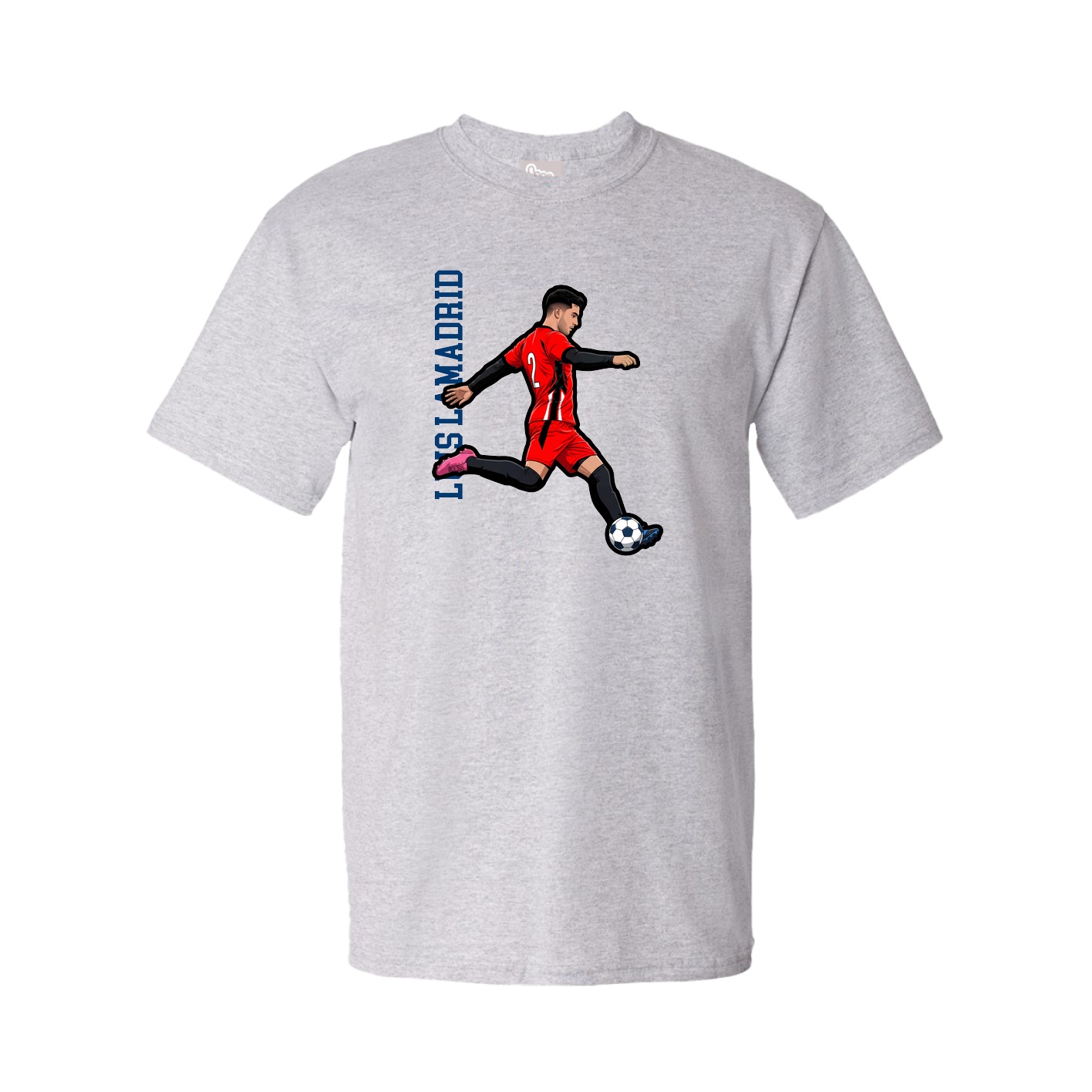 Tee — Name Vertical in Grey