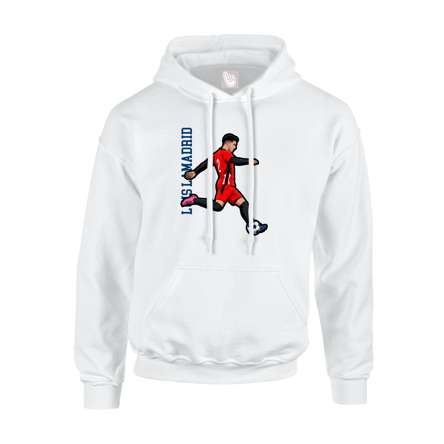 Hoodie — Name Vertical in White