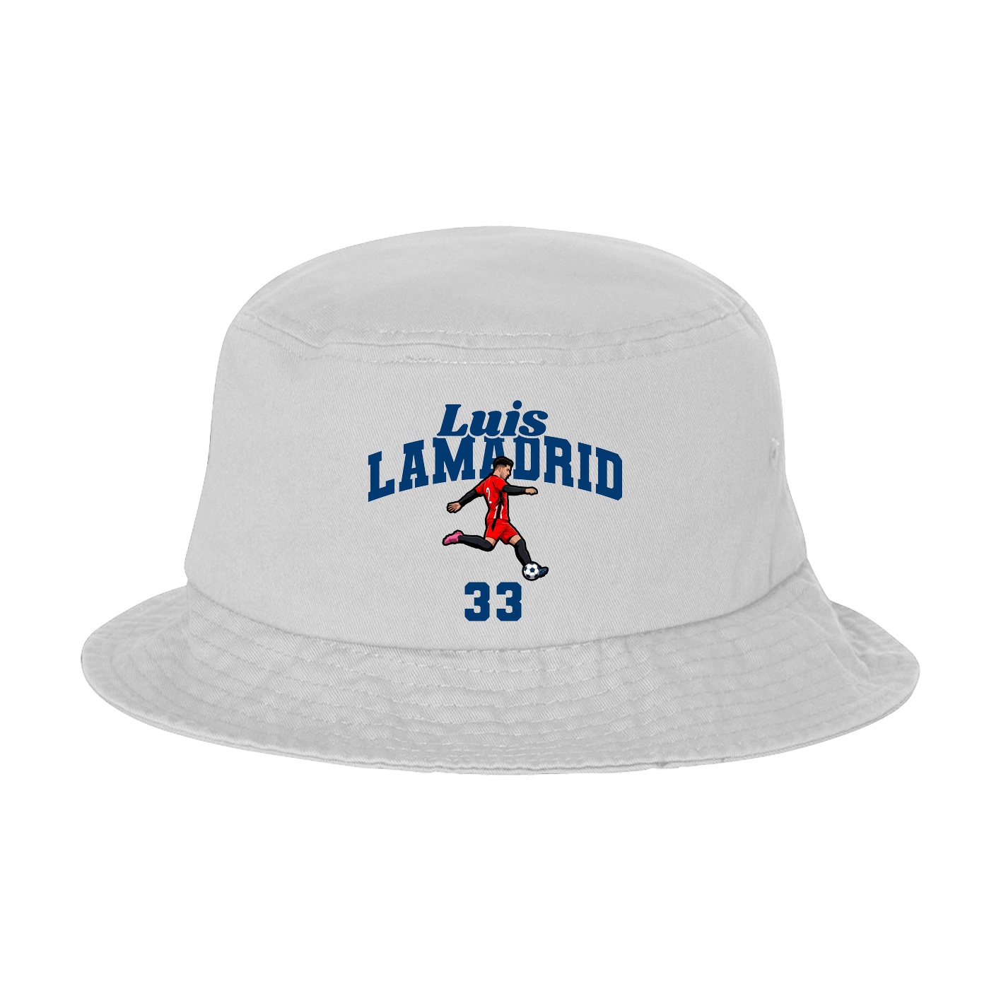 Bucket Cap — Signature Arch in White