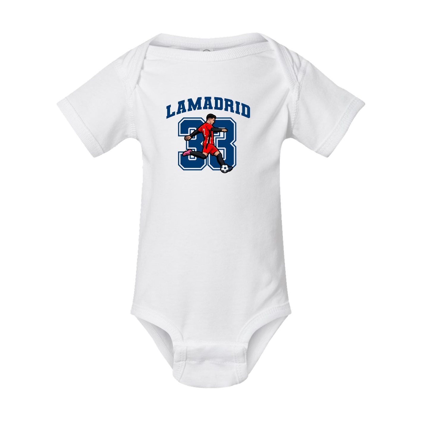 Baby Onesie — Number in White