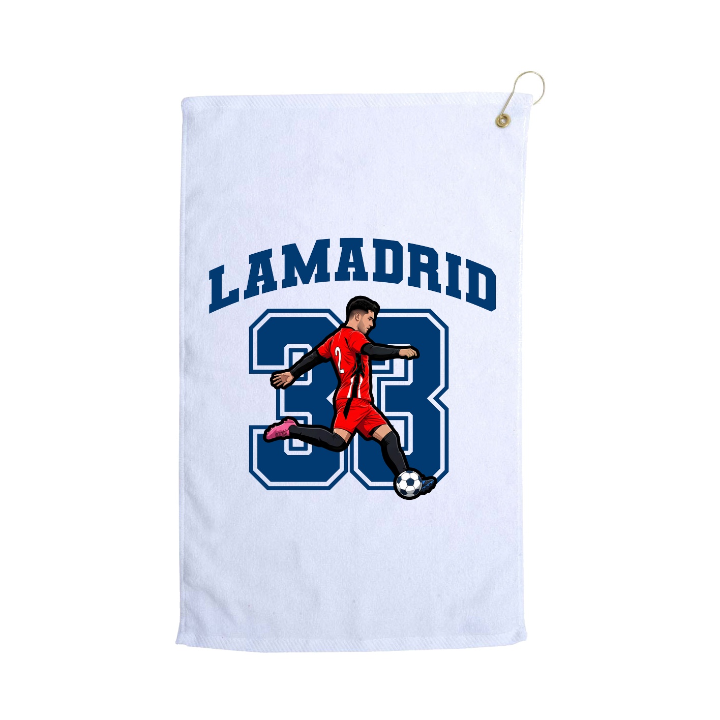 Golf Towel — Number in White