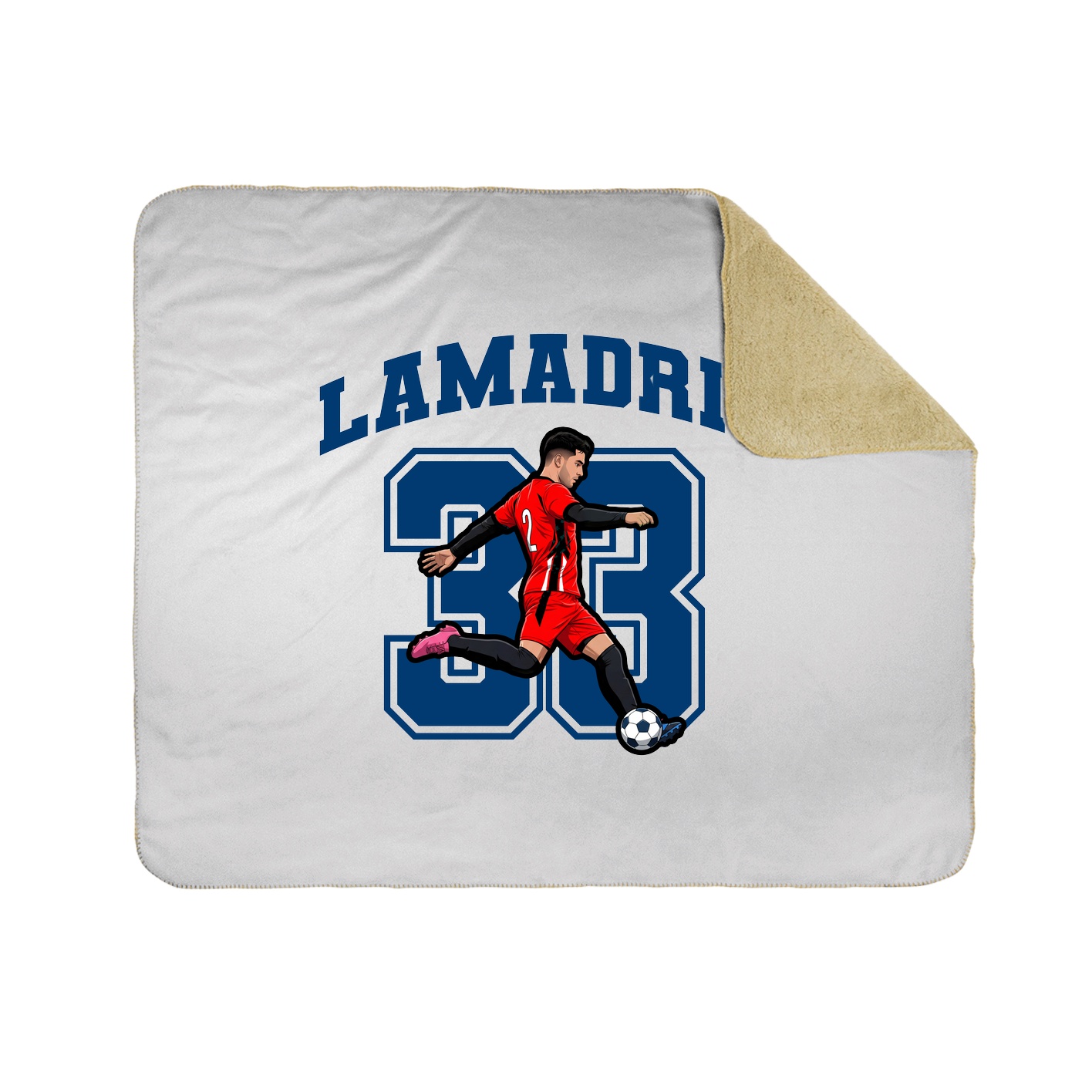 Throw Blanket — Number in White
