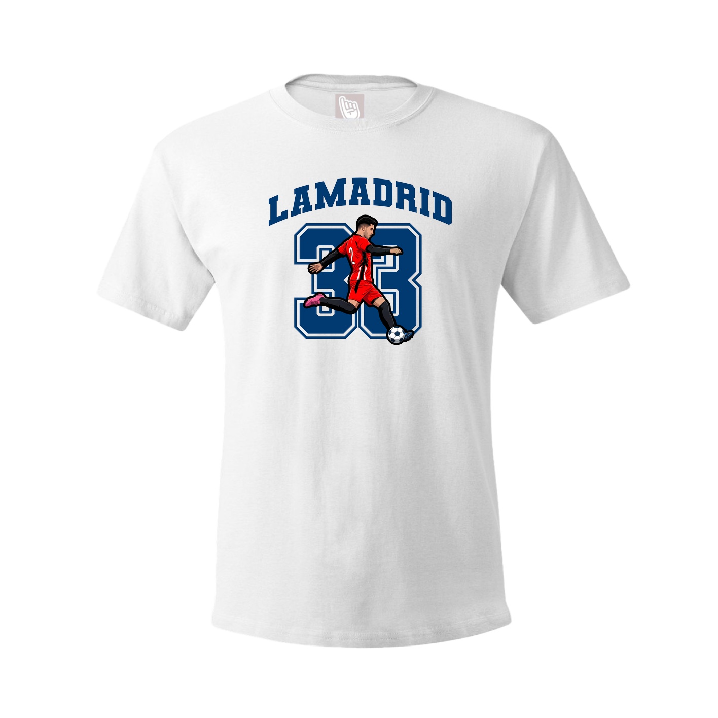 Youth Tee — Number in White