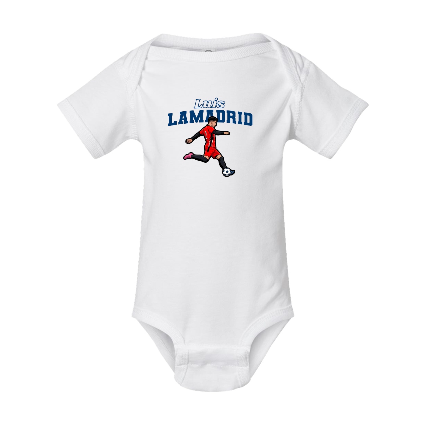 Baby Onesie — Name Arch in White