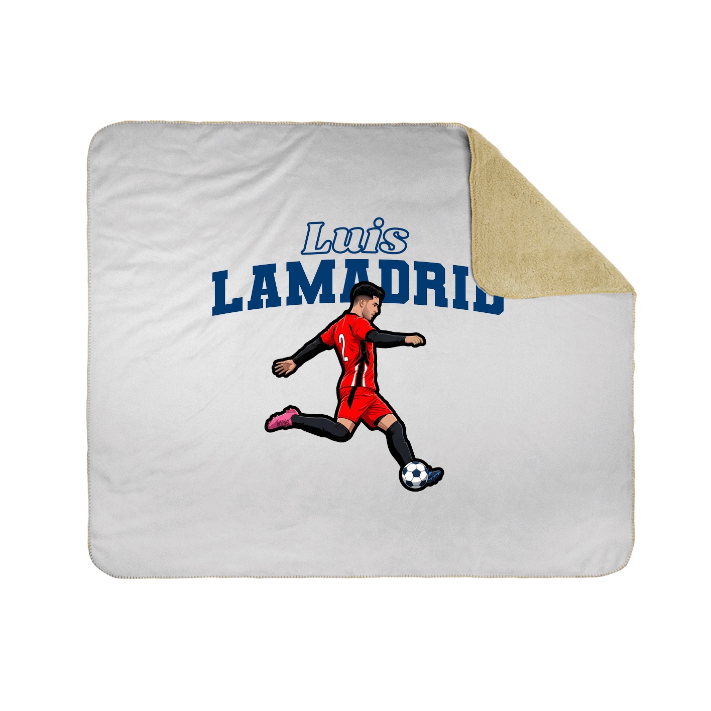 Throw Blanket — Name Arch in White