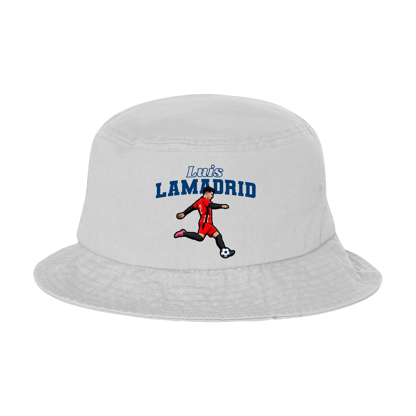 Bucket Cap — Name Arch in White